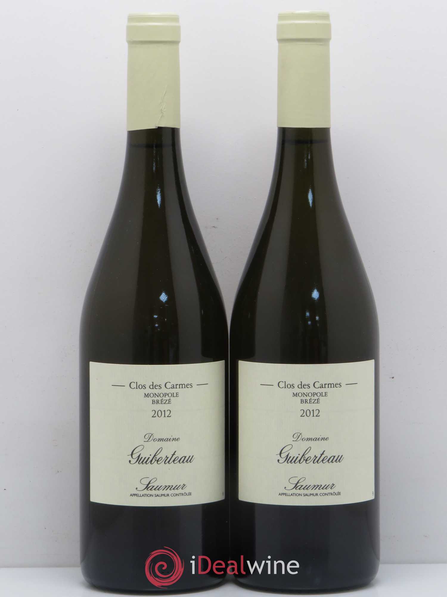 Saumur Brézé Clos des Carmes Domaine Guiberteau 2012 - Lot de 2 bouteilles - 0