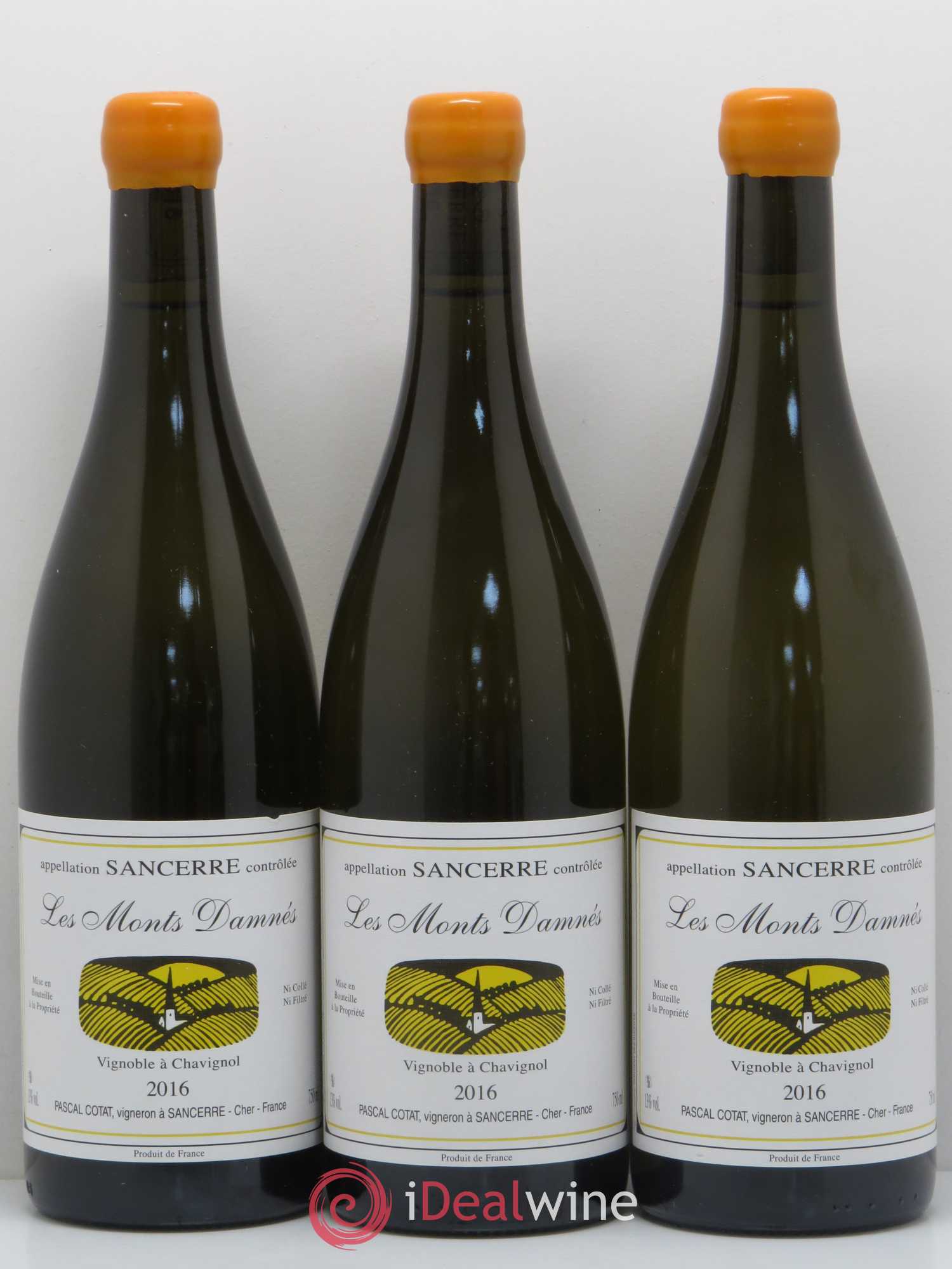 Sancerre Les Monts Damnés Pascal Cotat 2016 - Lot de 3 bouteilles - 0