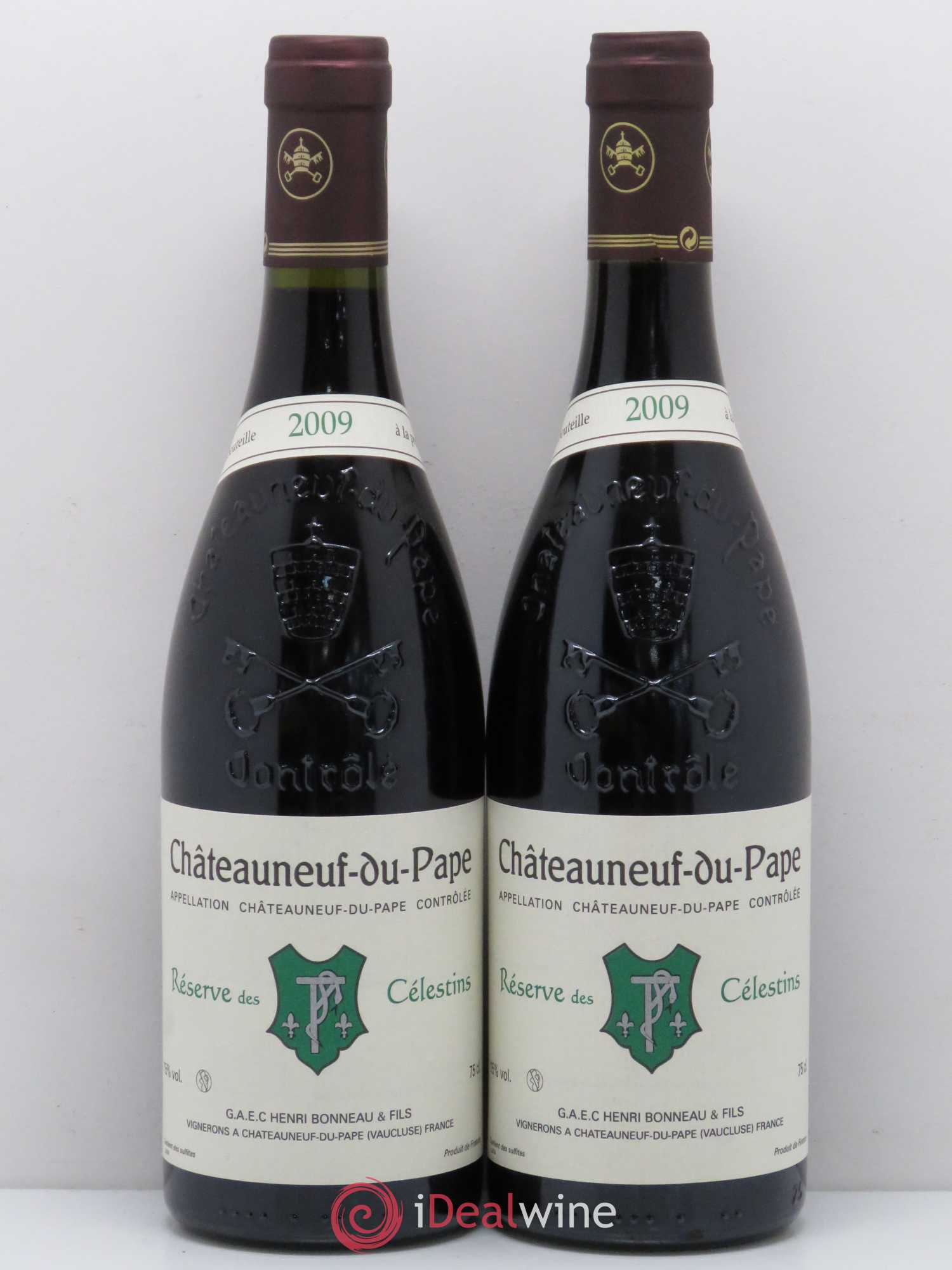 Châteauneuf-du-Pape Réserve des Célestins Henri Bonneau & Fils 2009 - Lot de 2 bouteilles - 0