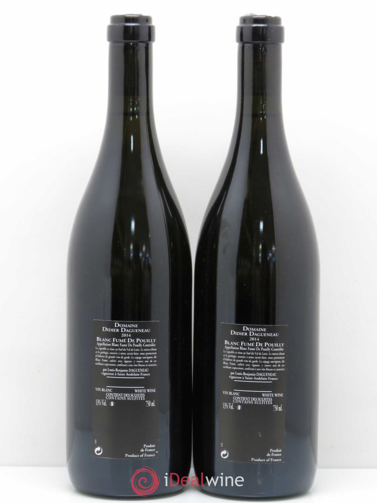 Vin de France (anciennement Pouilly-Fumé) Silex Dagueneau (Domaine Didier - Louis-Benjamin) 2014 - Lot de 2 bouteilles - 1