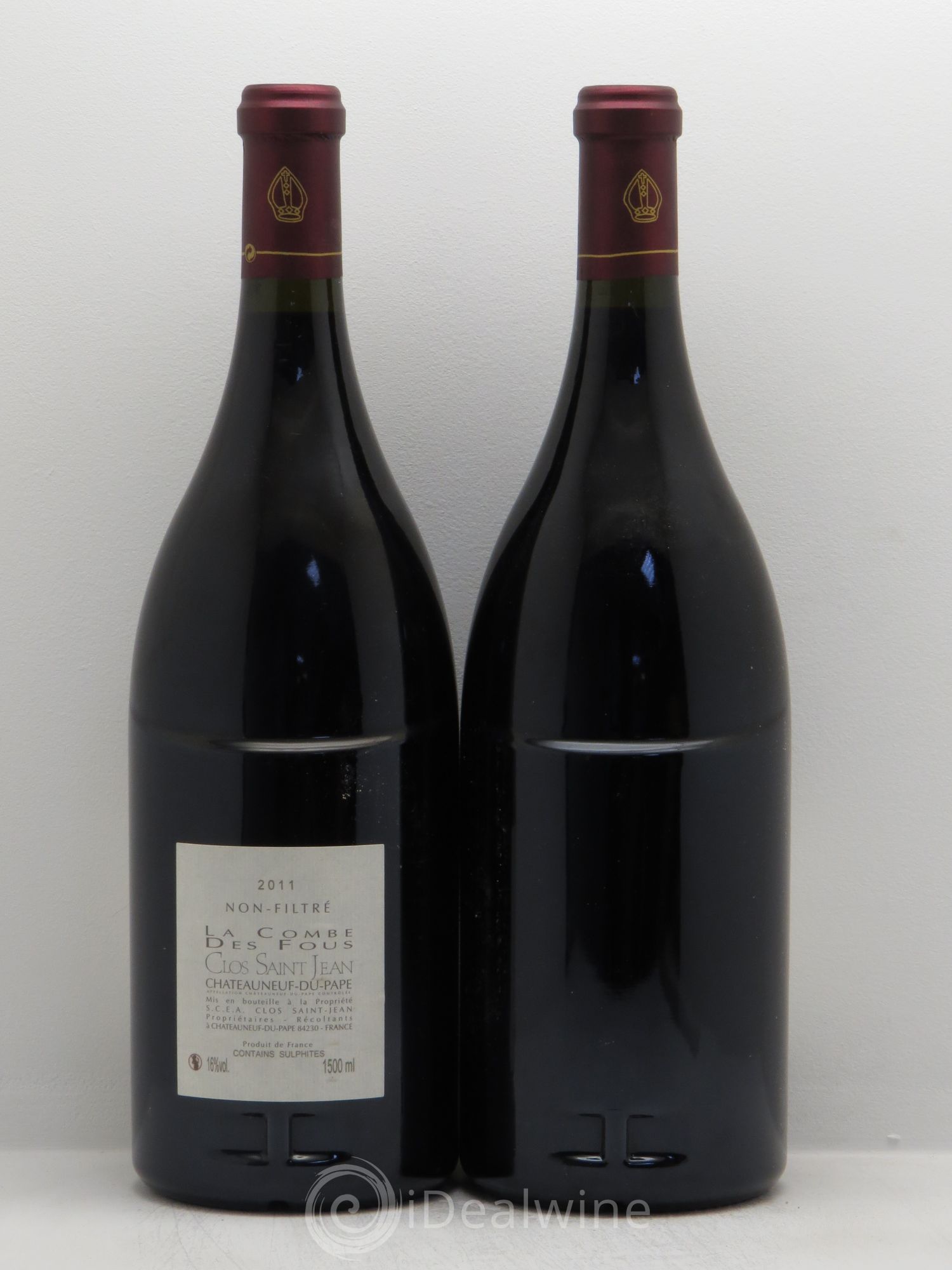 Châteauneuf-du-Pape Clos Saint-Jean La Combe des Fous Pascal et Vincent Maurel 2011 - Lot de 2 magnums - 1