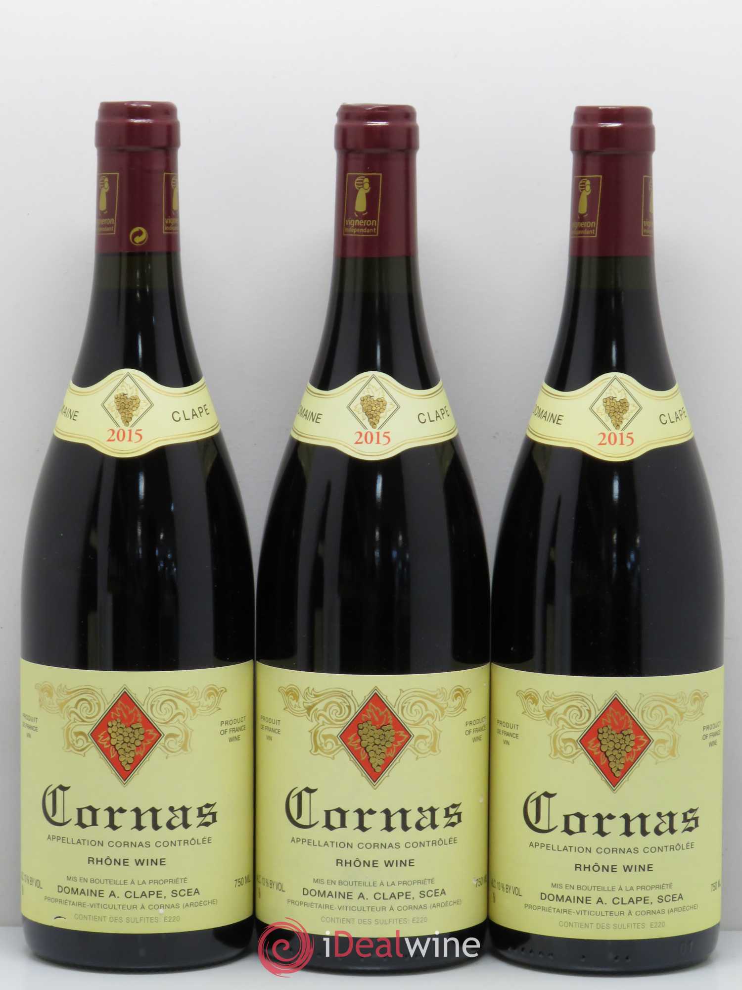 Cornas Auguste Clape 2015 - Lot de 3 bouteilles - 0