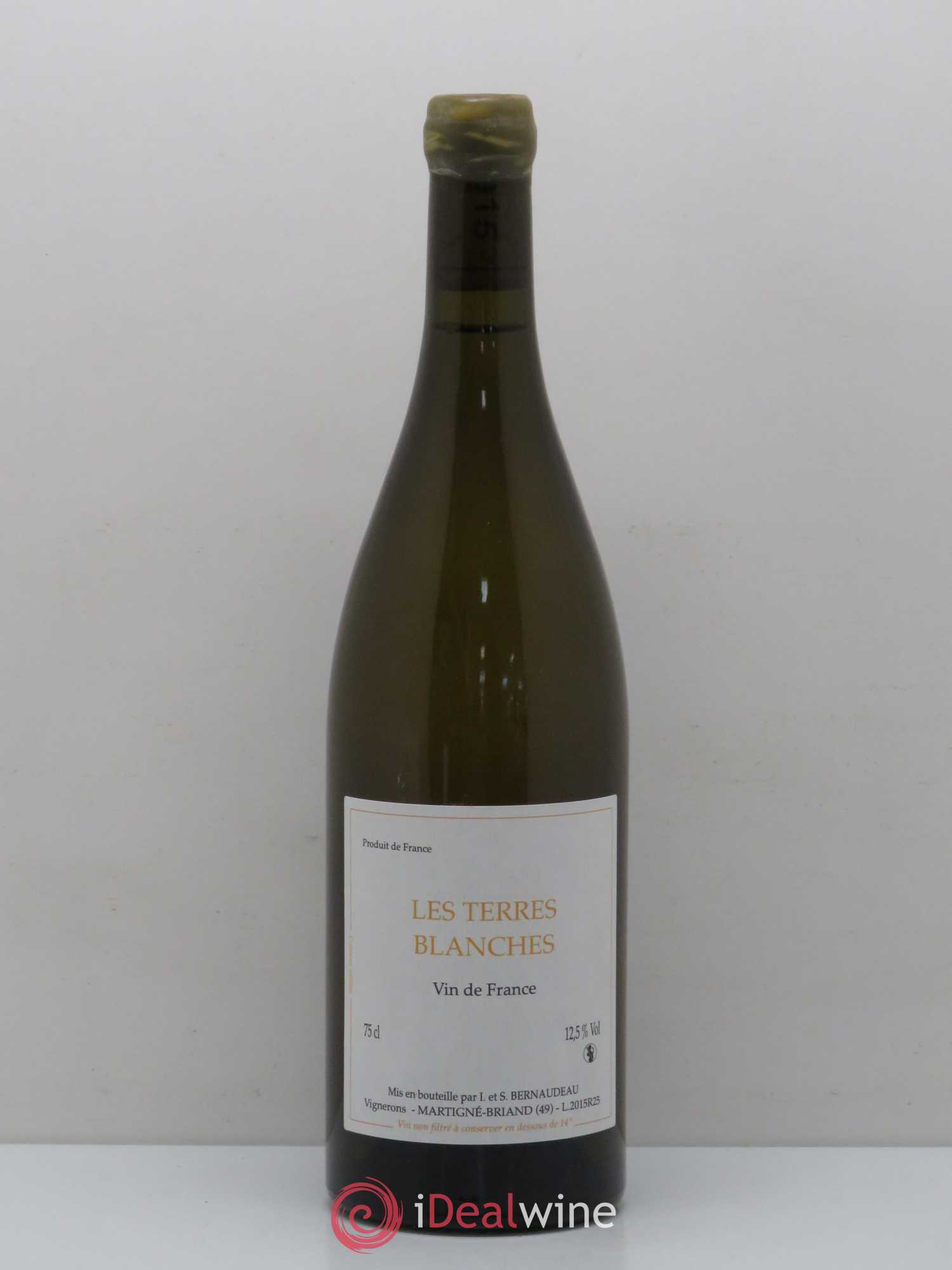 Vin de France Les Terres Blanches Stéphane Bernaudeau 2015 - Lot de 1 bouteille - 0