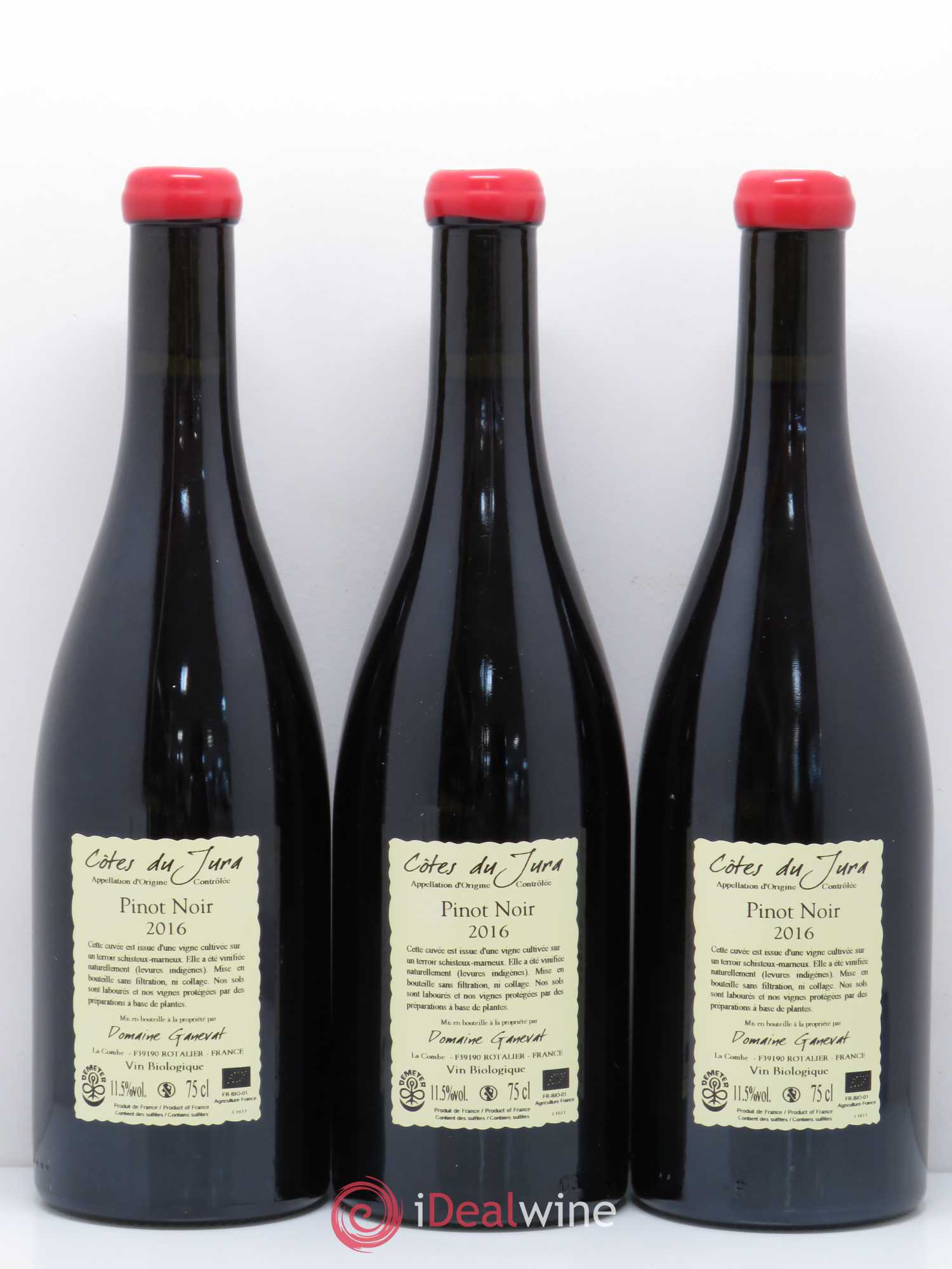 Côtes du Jura Pinot Noir En Billat Jean-François Ganevat (Domaine) 2016 - Lot de 3 bouteilles - 1