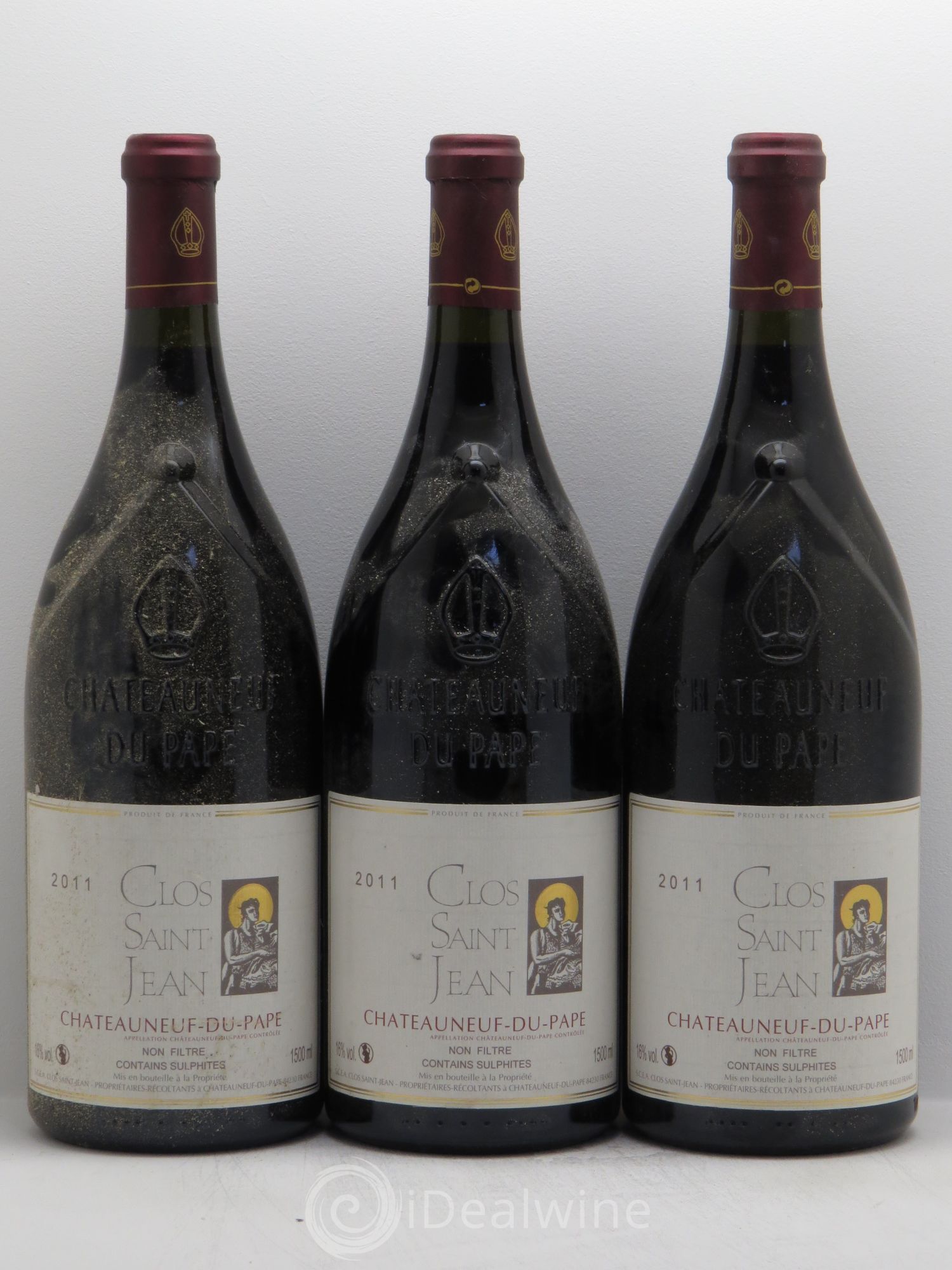 Châteauneuf-du-Pape Clos Saint-Jean Pascal et Vincent Maurel 2011 - Lot de 3 magnums - 0