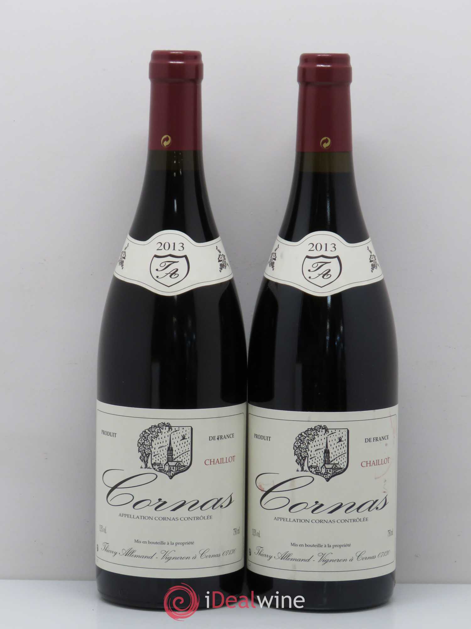 Cornas Chaillot Thierry Allemand 2013 - Lot de 2 bouteilles - 0