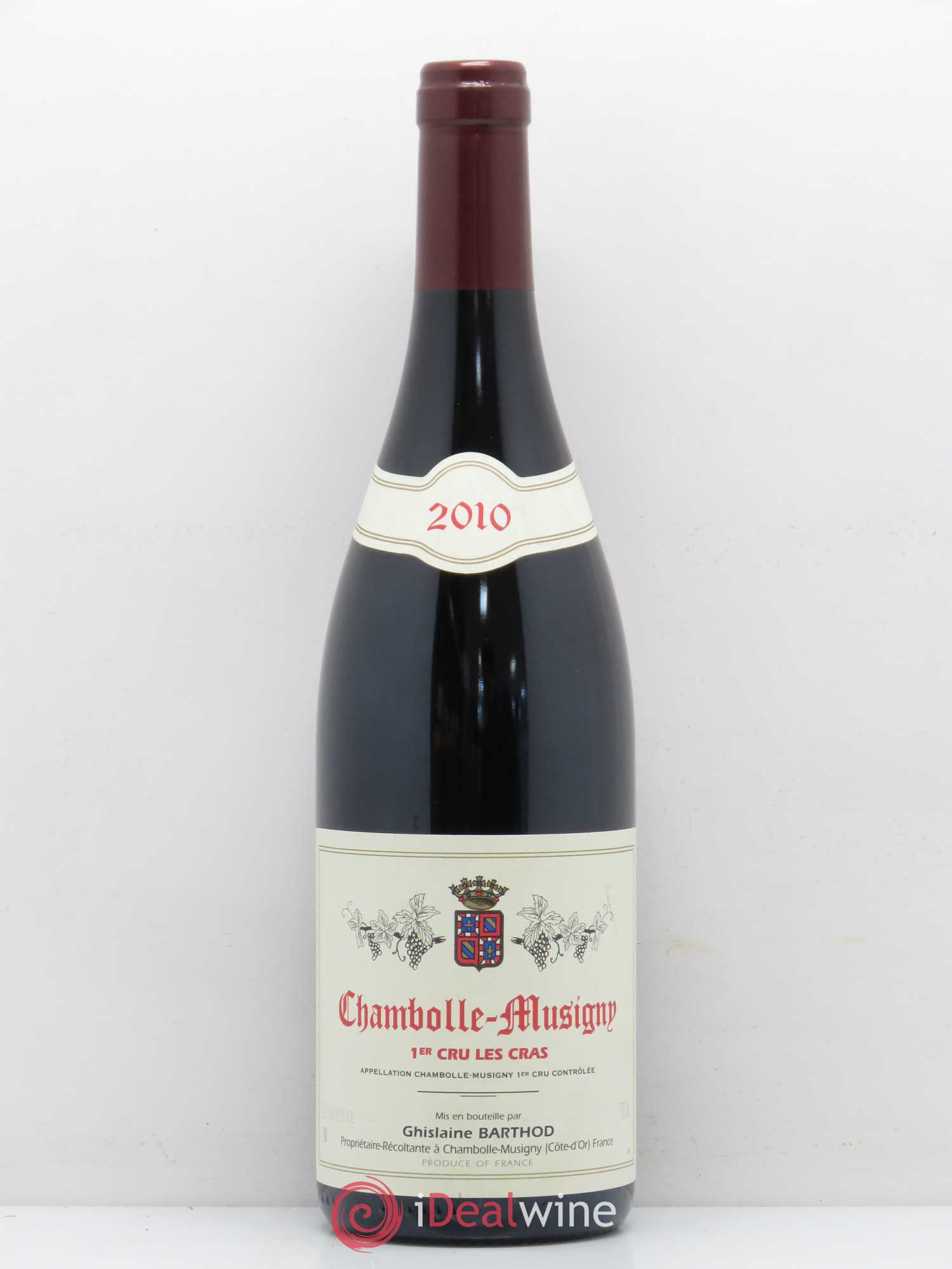 Chambolle-Musigny 1er Cru Les Cras Ghislaine Barthod 2010 - Lot de 1 bouteille - 0