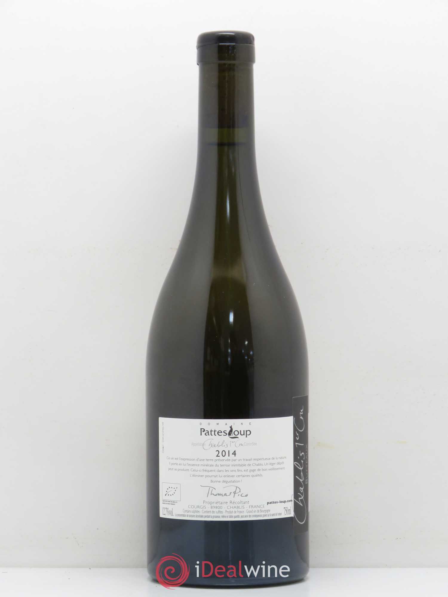 Chablis 1er Cru Butteaux Domaine Pattes Loup Thomas Pico 2014 - Lotto di 1 bottiglia - 1