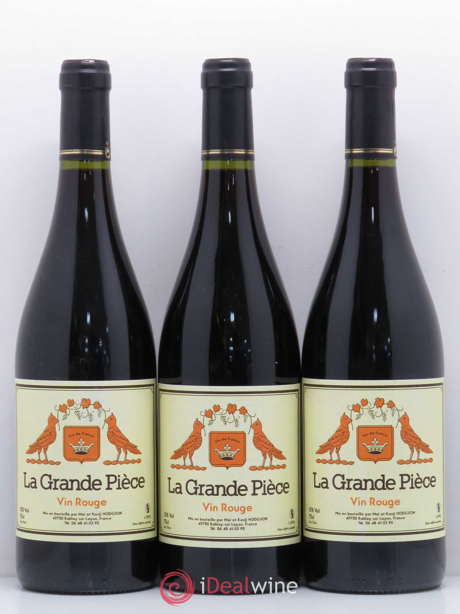 Divers Vin de France La Grande Pièce Mai Et Kenji Hodgson 2015 - Posten von 3 Flaschen - 0