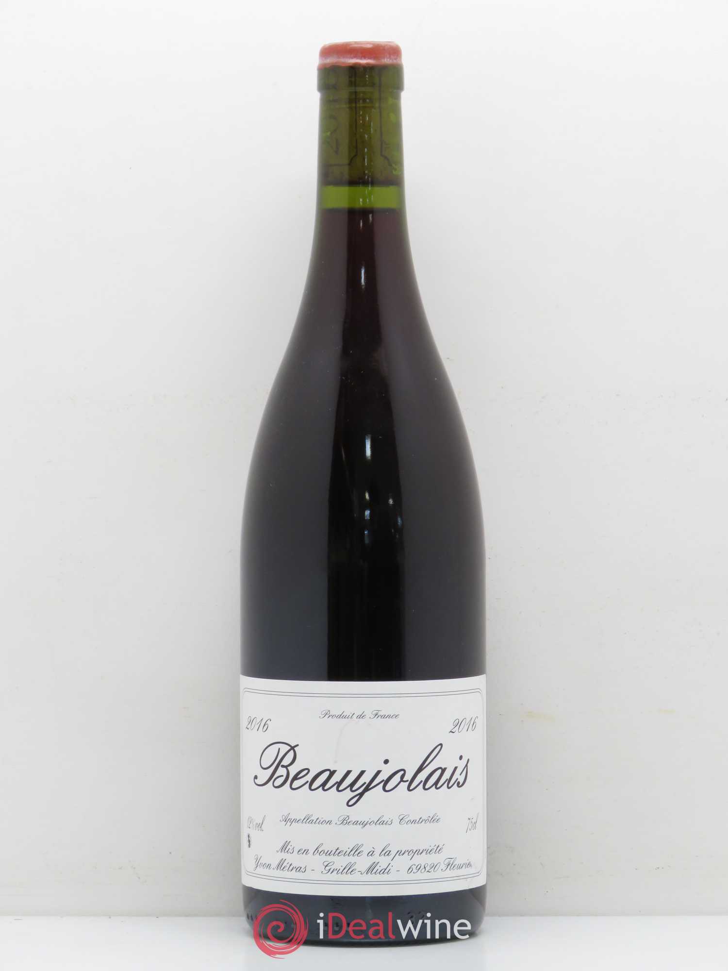 Beaujolais 1ère mise Yvon Métras 2016 - Lot de 1 bouteille - 0