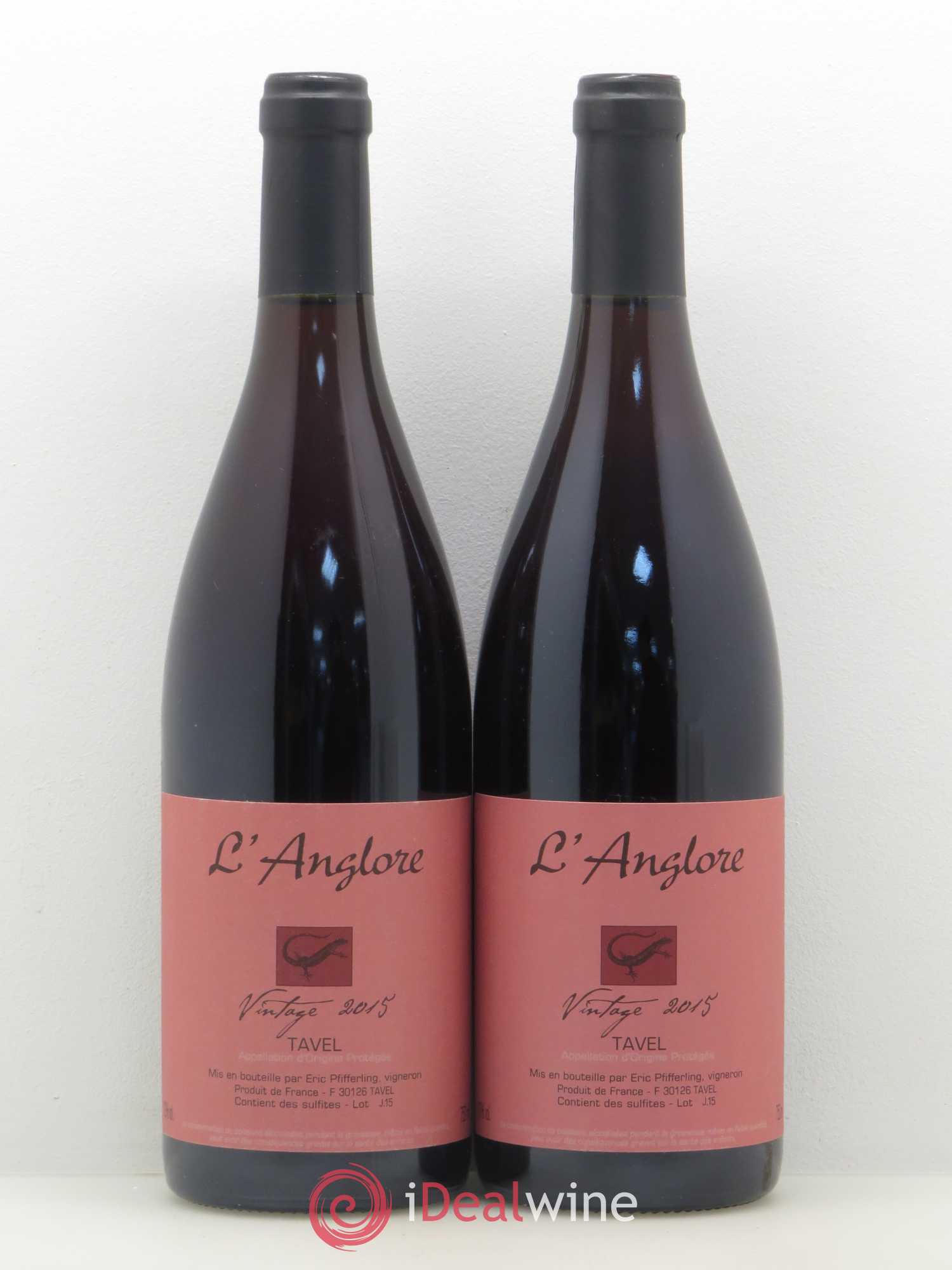 Tavel Vintage L'Anglore 2015 - Lot de 2 bouteilles - 0