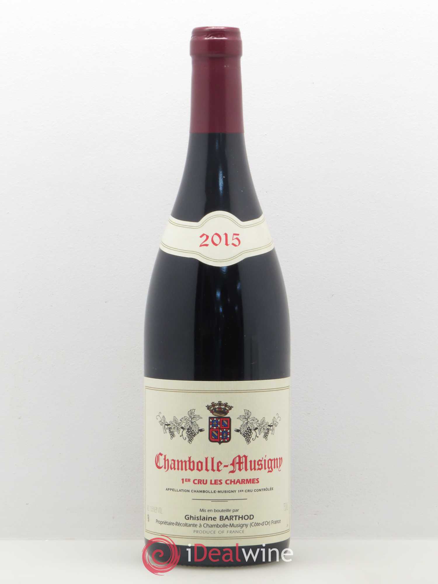 Chambolle-Musigny 1er Cru Les Charmes Ghislaine Barthod 2015 - Lot de 1 bouteille - 0