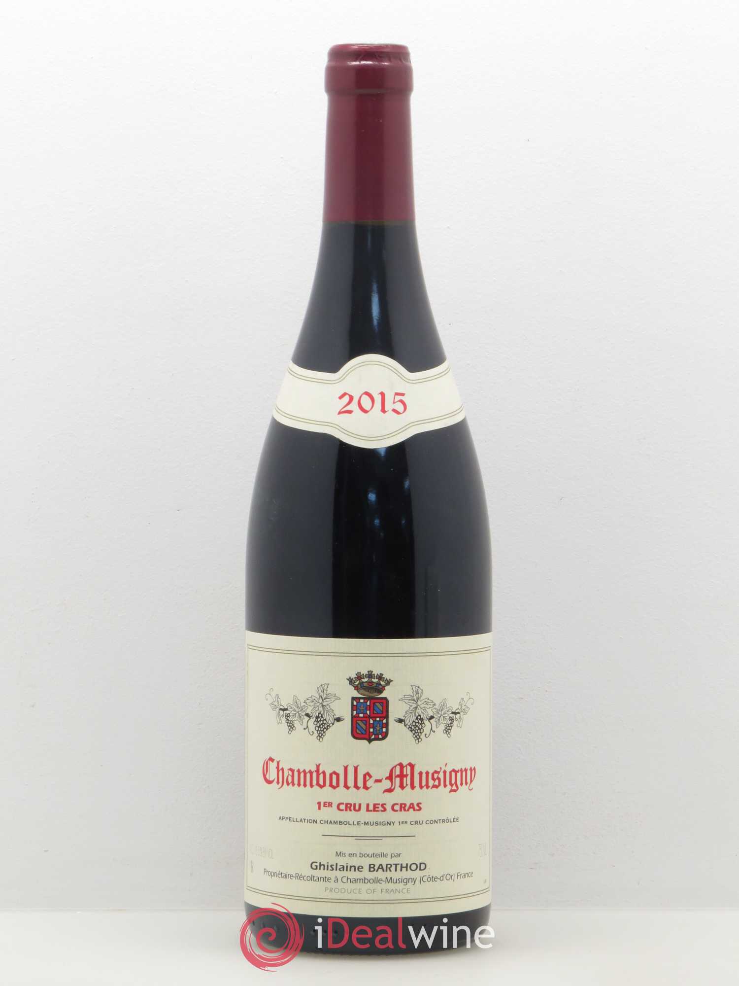 Chambolle-Musigny 1er Cru Les Cras Ghislaine Barthod 2015 - Lot de 1 bouteille - 0