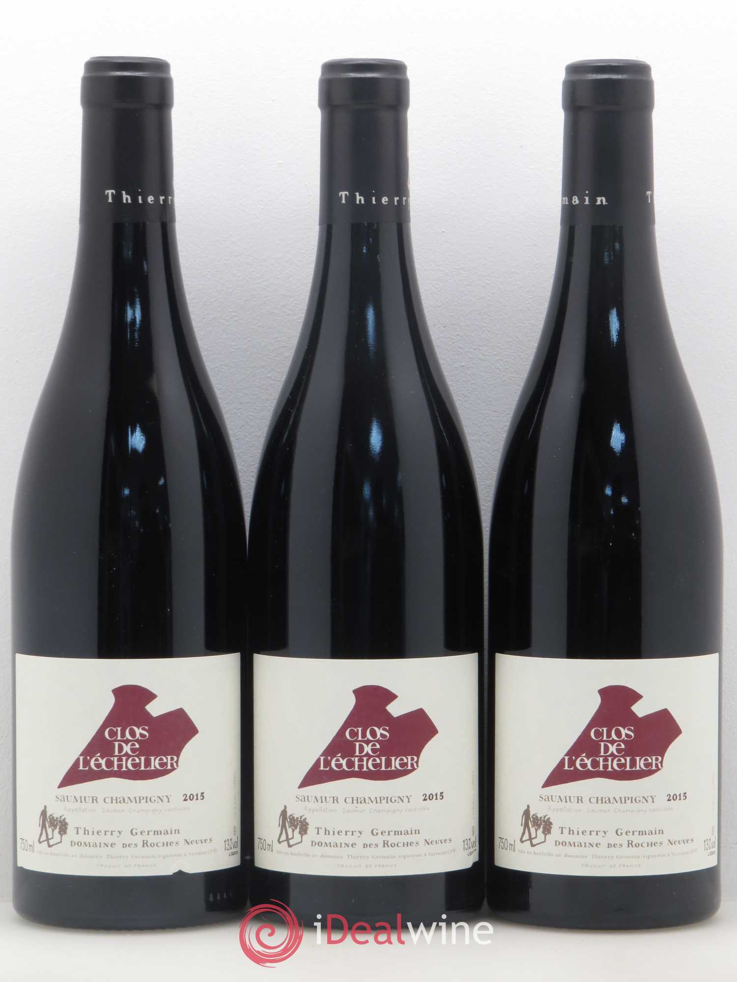 Saumur-Champigny Clos de l'Echelier Domaine des Roches Neuves - Thierry Germain 2015 - Lotto di 3 bottiglie - 0