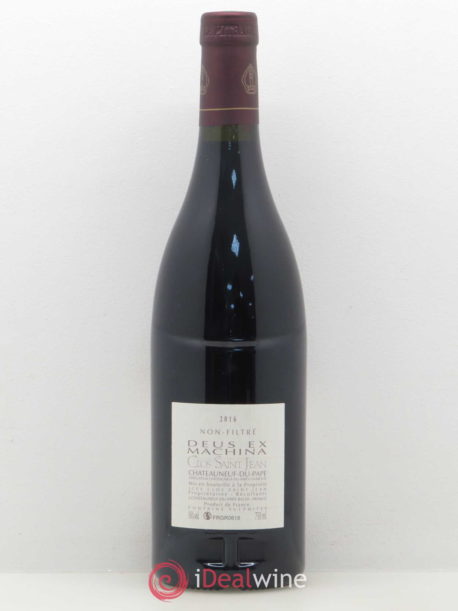Châteauneuf-du-Pape Clos Saint-Jean Deus Ex Machina Pascal et Vincent Maurel 2016 - Lot de 1 bouteille - 1