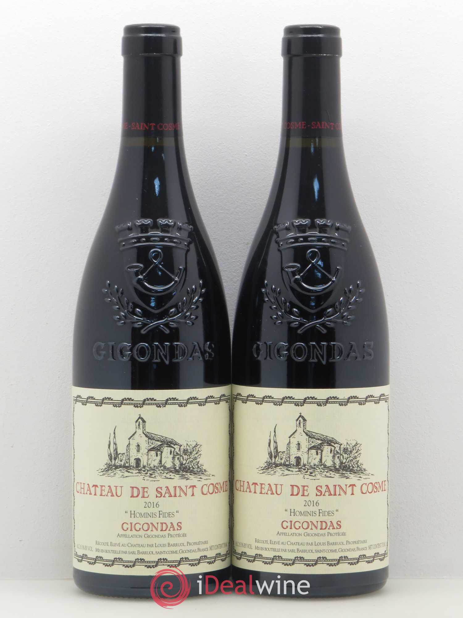 Gigondas Hominis Fides Saint Cosme 2016 - Lot de 2 bouteilles - 0
