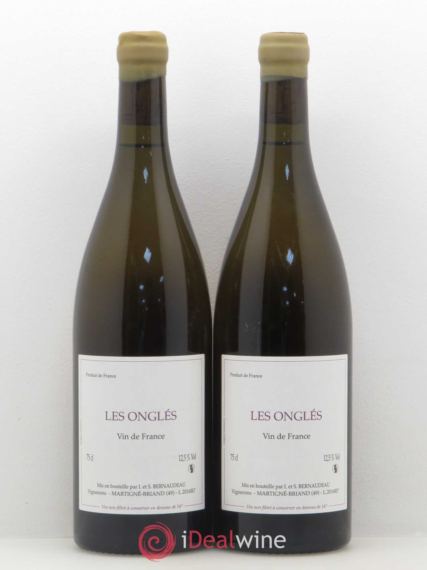 Vin de France Les Onglés Stéphane Bernaudeau 2016 - Lot de 2 bouteilles - 0