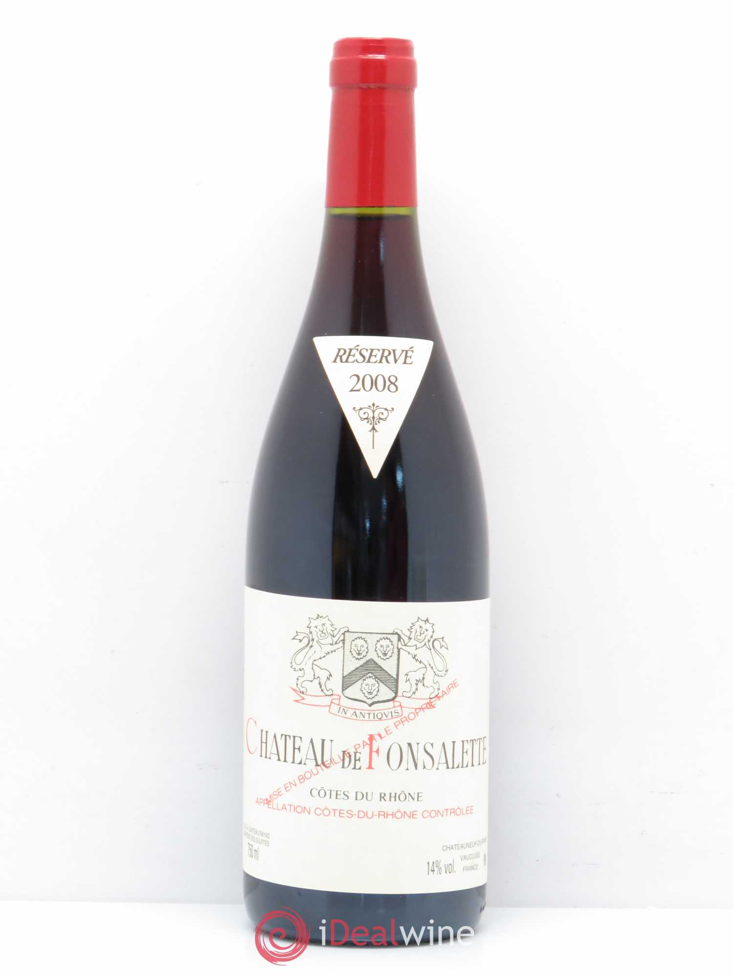 Côtes-du-Rhône Château de Fonsalette Emmanuel Reynaud 2008 - Lot de 1 bouteille - 0