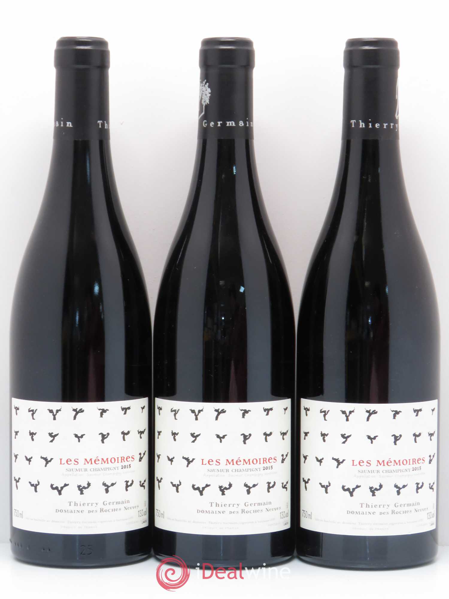 Saumur-Champigny Les Mémoires Domaine des Roches Neuves - Thierry Germain 2015 - Lotto di 3 bottiglie - 0
