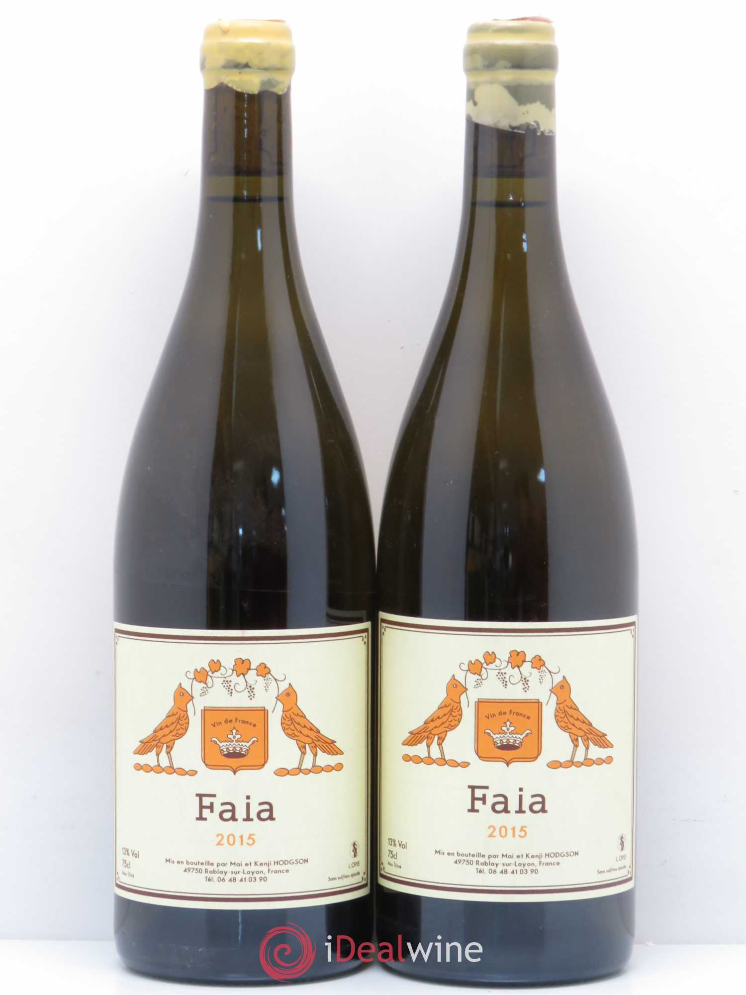 Vin de France Faia Mai & Kenji Hodgson Loire 2015 - Posten von 2 Flaschen - 0