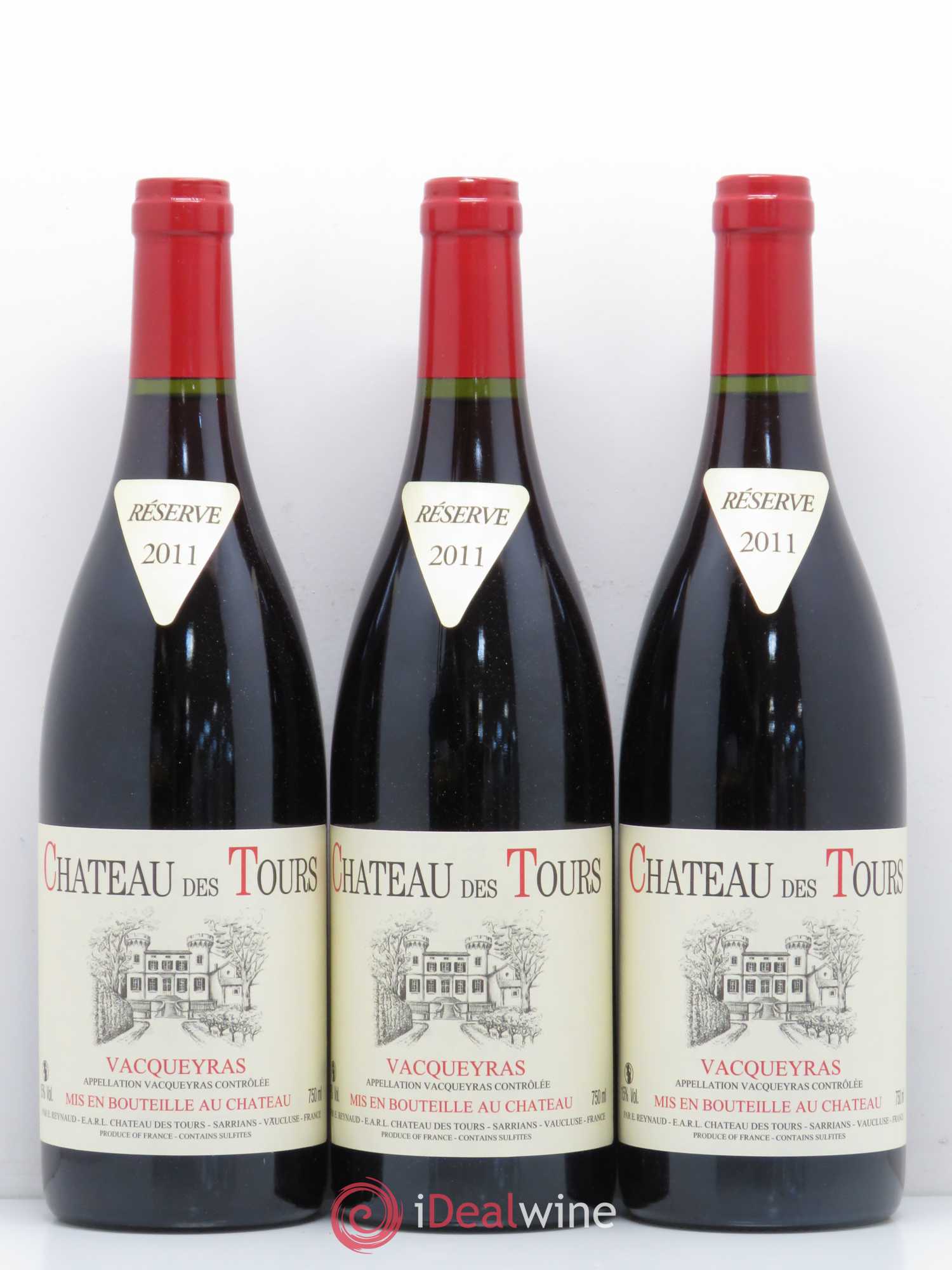 Vacqueyras Château des Tours Emmanuel Reynaud 2011 - Lot de 6 bouteilles - 1
