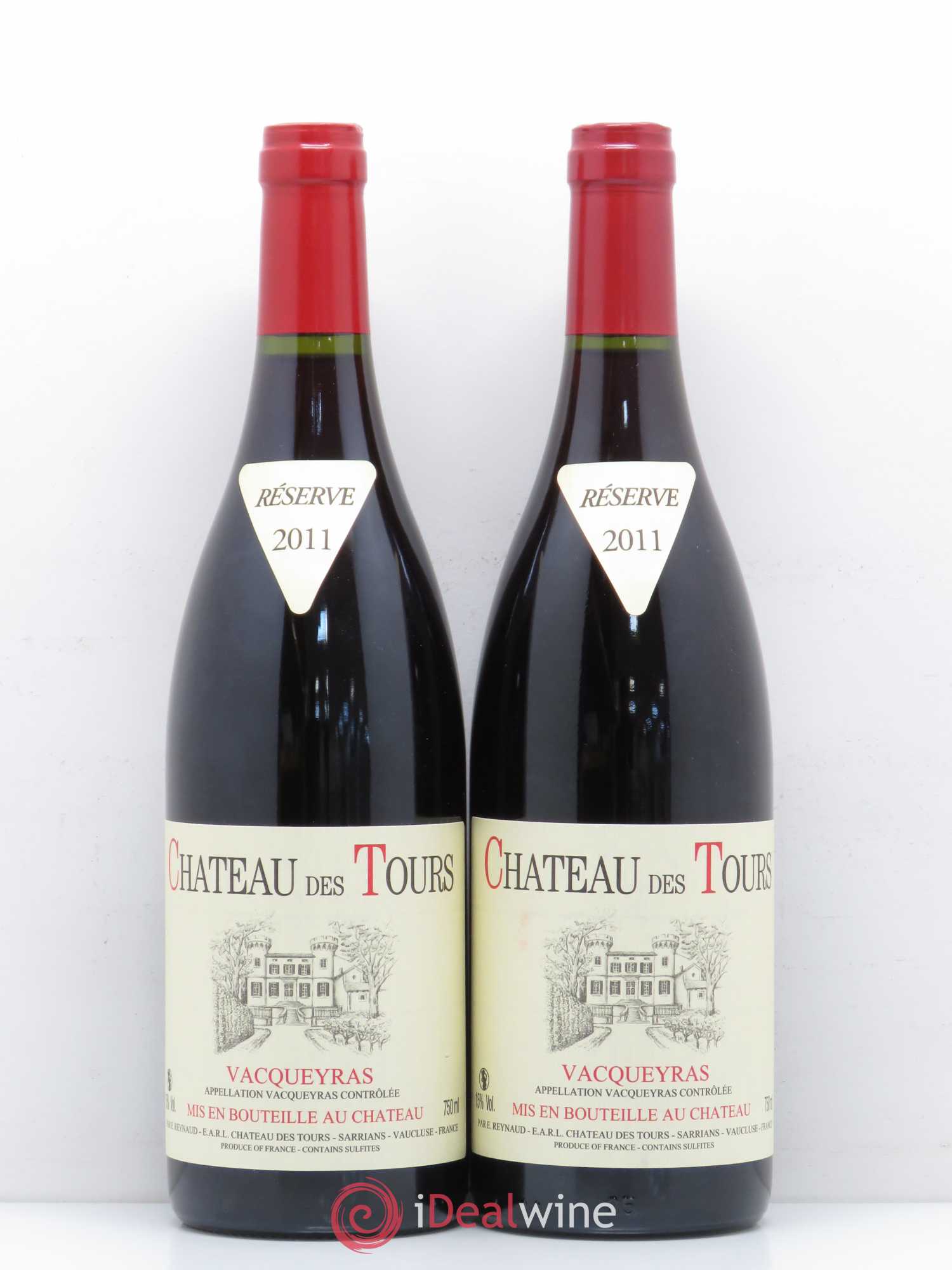 Vacqueyras Château des Tours Emmanuel Reynaud 2011 - Lot de 2 bouteilles - 0