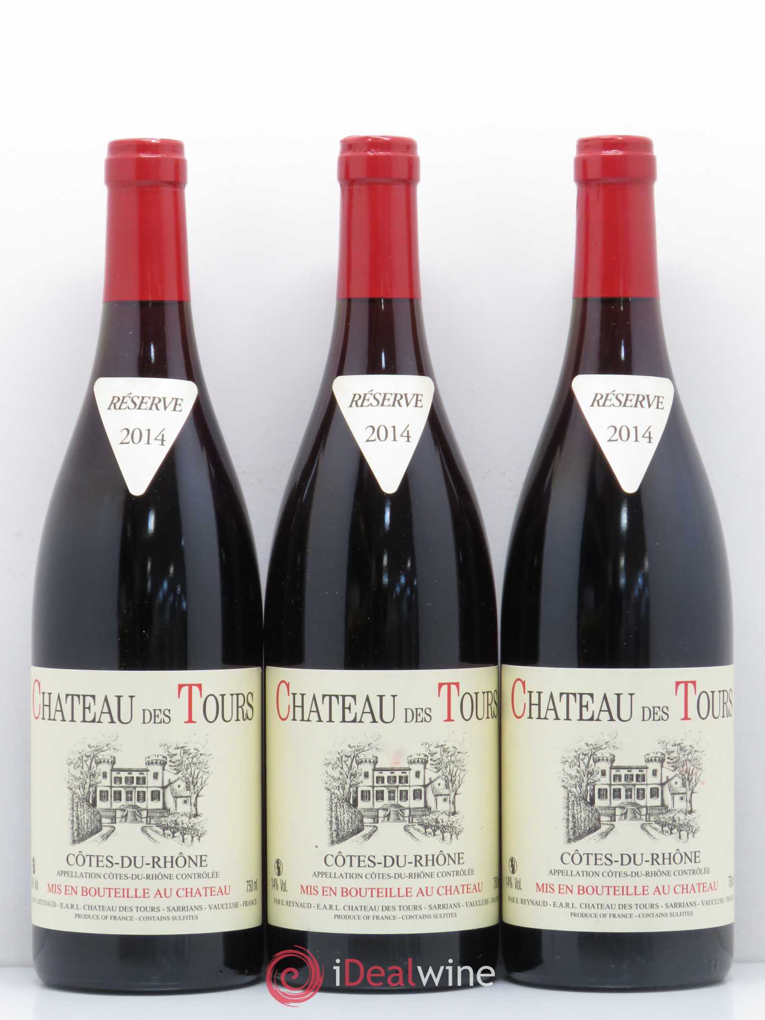 Côtes-du-Rhône Château des Tours Emmanuel Reynaud 2014 - Lot de 3 bouteilles - 0