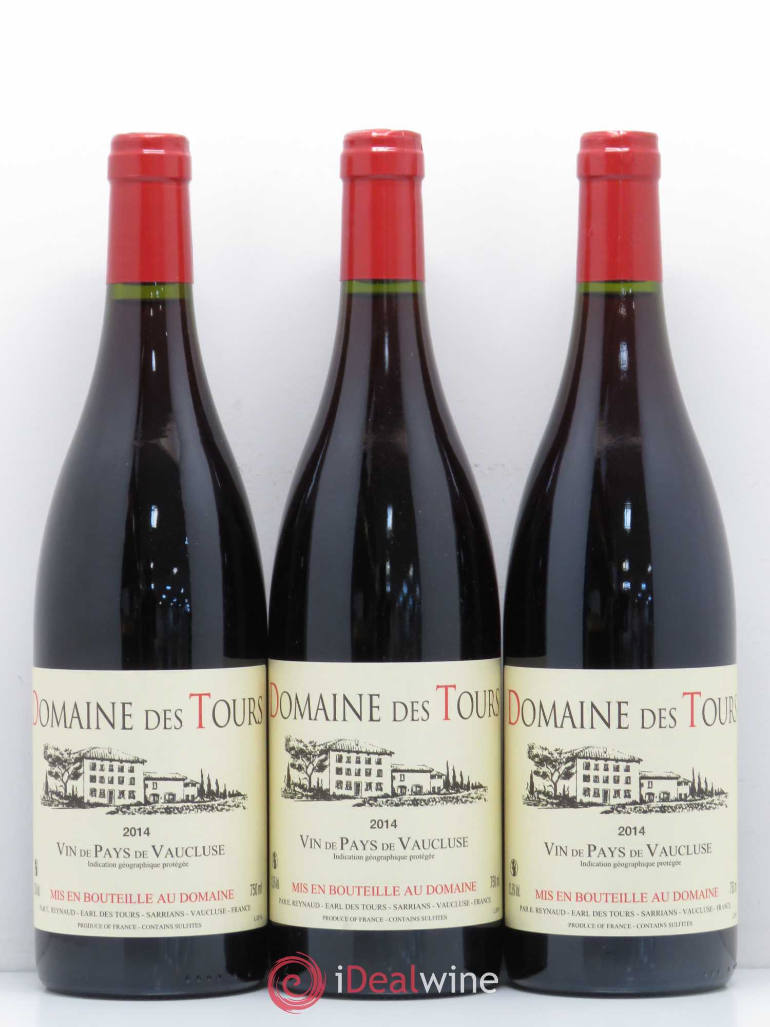 Vaucluse (Vin de Pays de Vaucluse) Domaine des Tours Emmanuel Reynaud 2014 - Lot de 3 bouteilles - 0