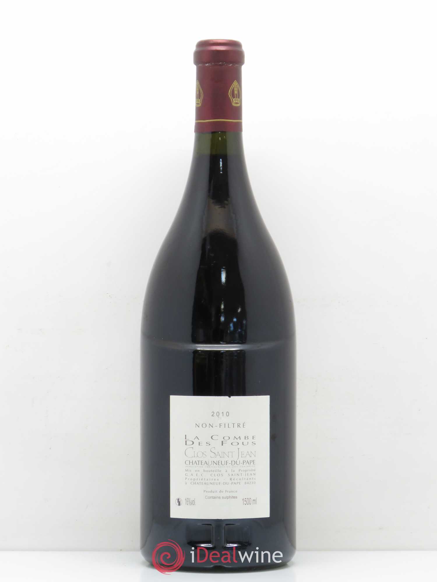 Châteauneuf-du-Pape Clos Saint-Jean La Combe des Fous Pascal et Vincent Maurel 2010 - Lot de 1 magnum - 1