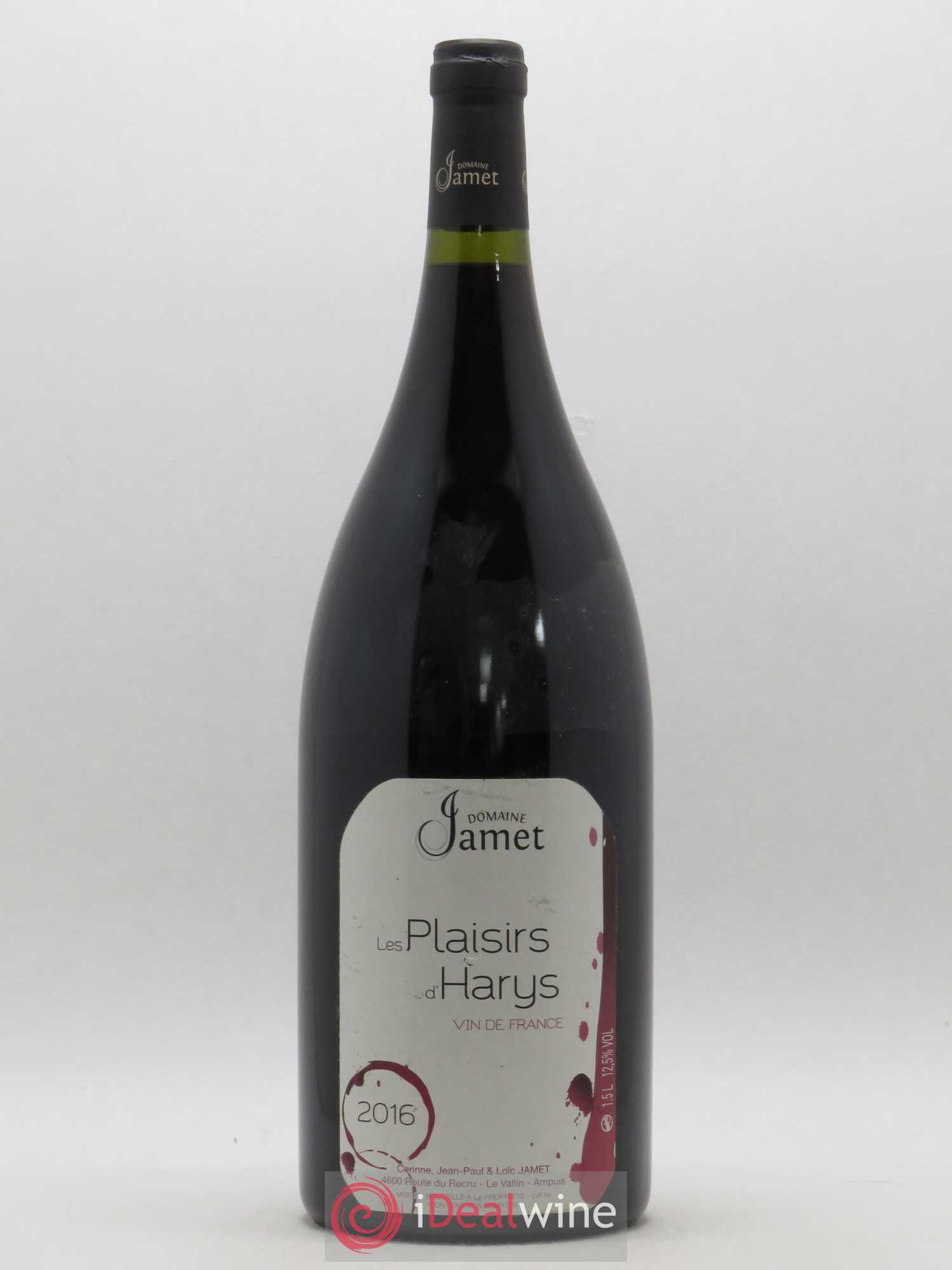 Vin de France Les Plaisirs d'Harys Jamet (Domaine) 2016 - Lot de 1 magnum - 0