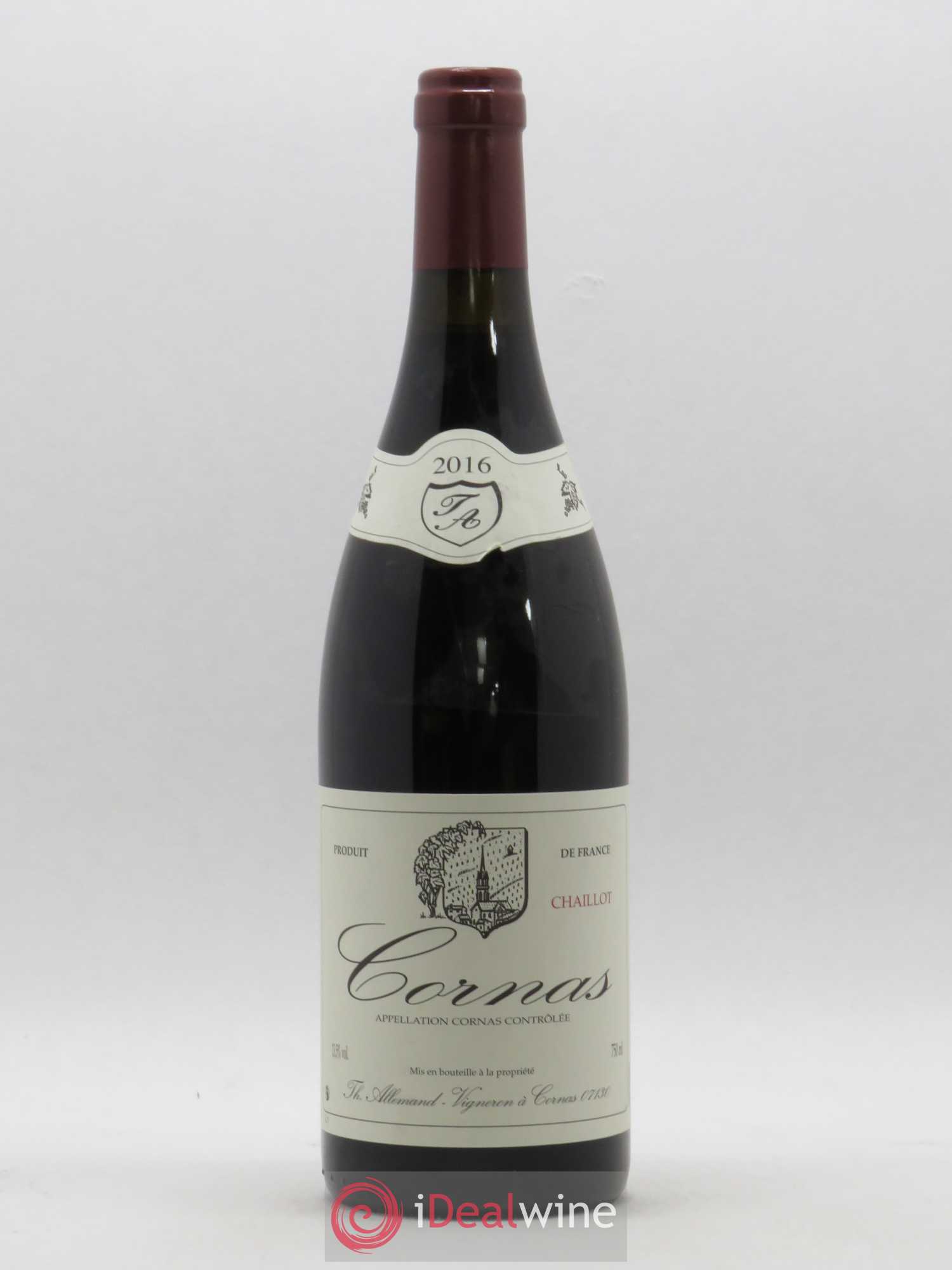 Cornas Chaillot Thierry Allemand 2016 - Lot de 1 bouteille - 0