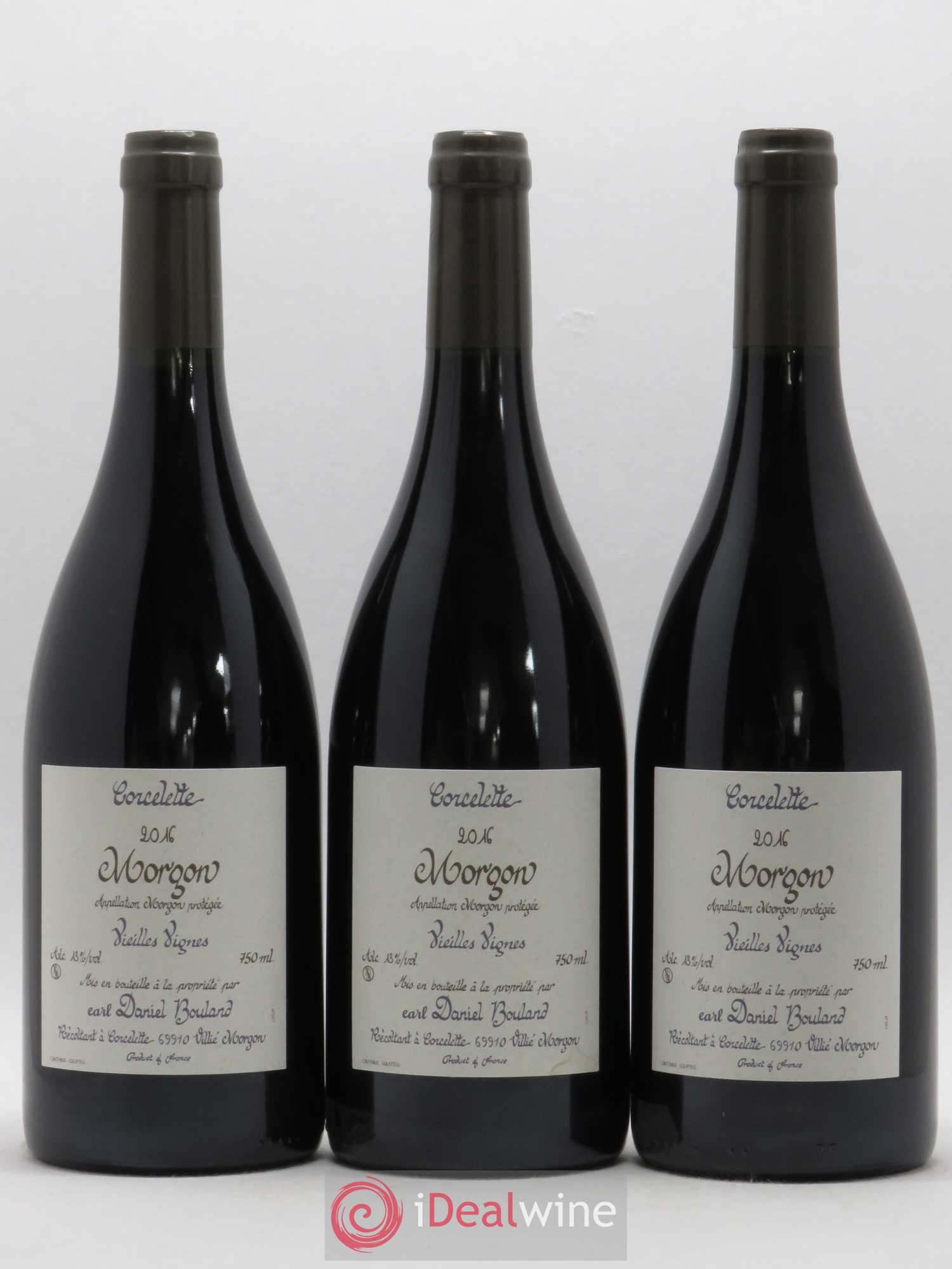 Morgon Corcelette Vieilles Vignes Daniel Bouland (Domaine) 2016 - Lot de 3 bouteilles - 0