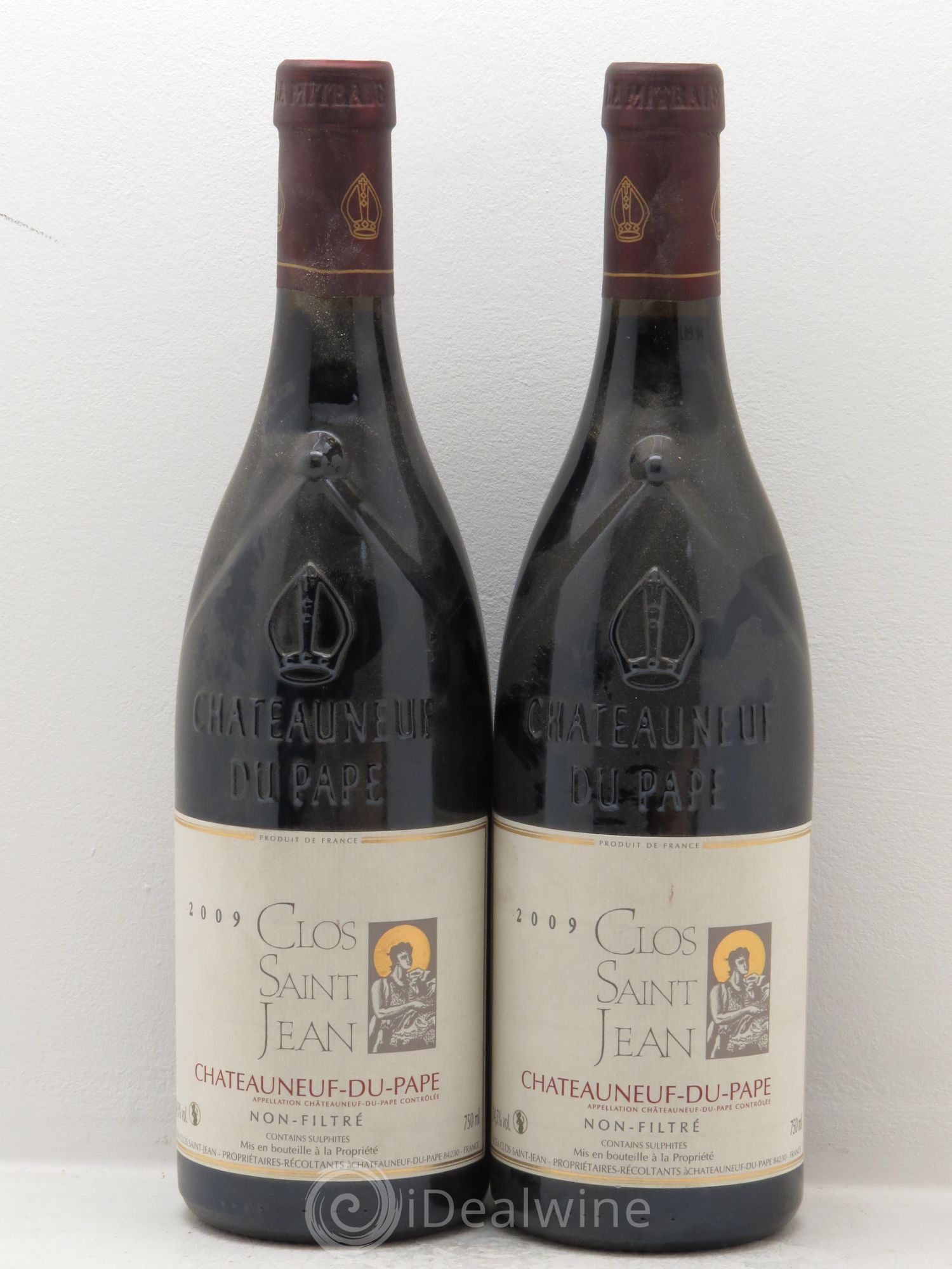 Châteauneuf-du-Pape Clos Saint-Jean Pascal et Vincent Maurel 2009 - Lot de 2 bouteilles - 0