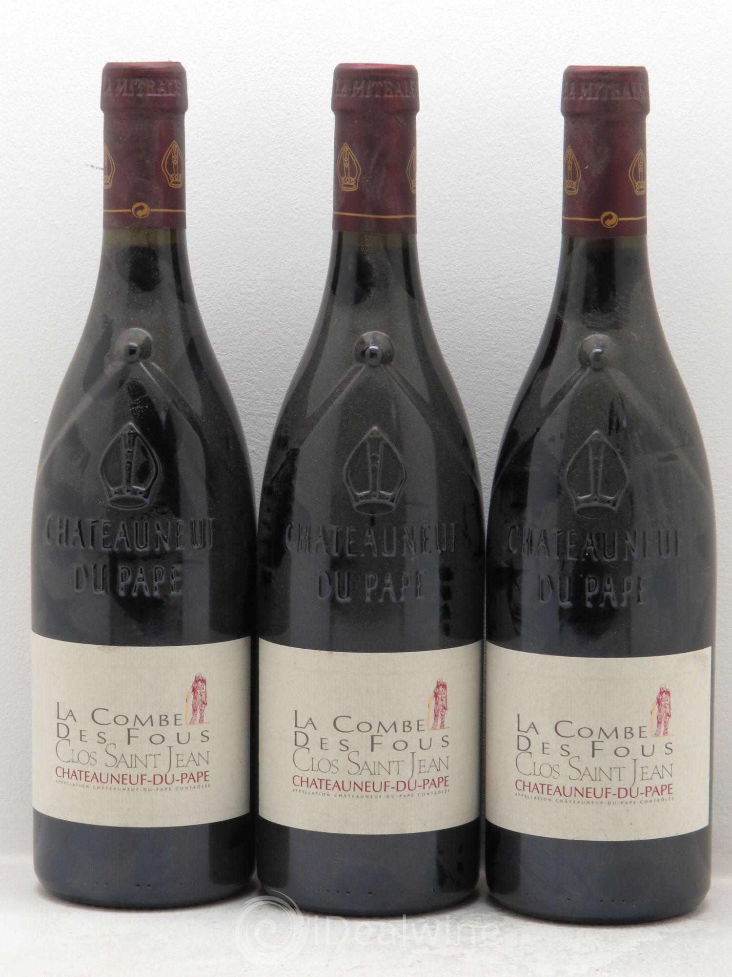 Châteauneuf-du-Pape Clos Saint-Jean La Combe des Fous Pascal et Vincent Maurel 2009 - Lot de 3 bouteilles - 0