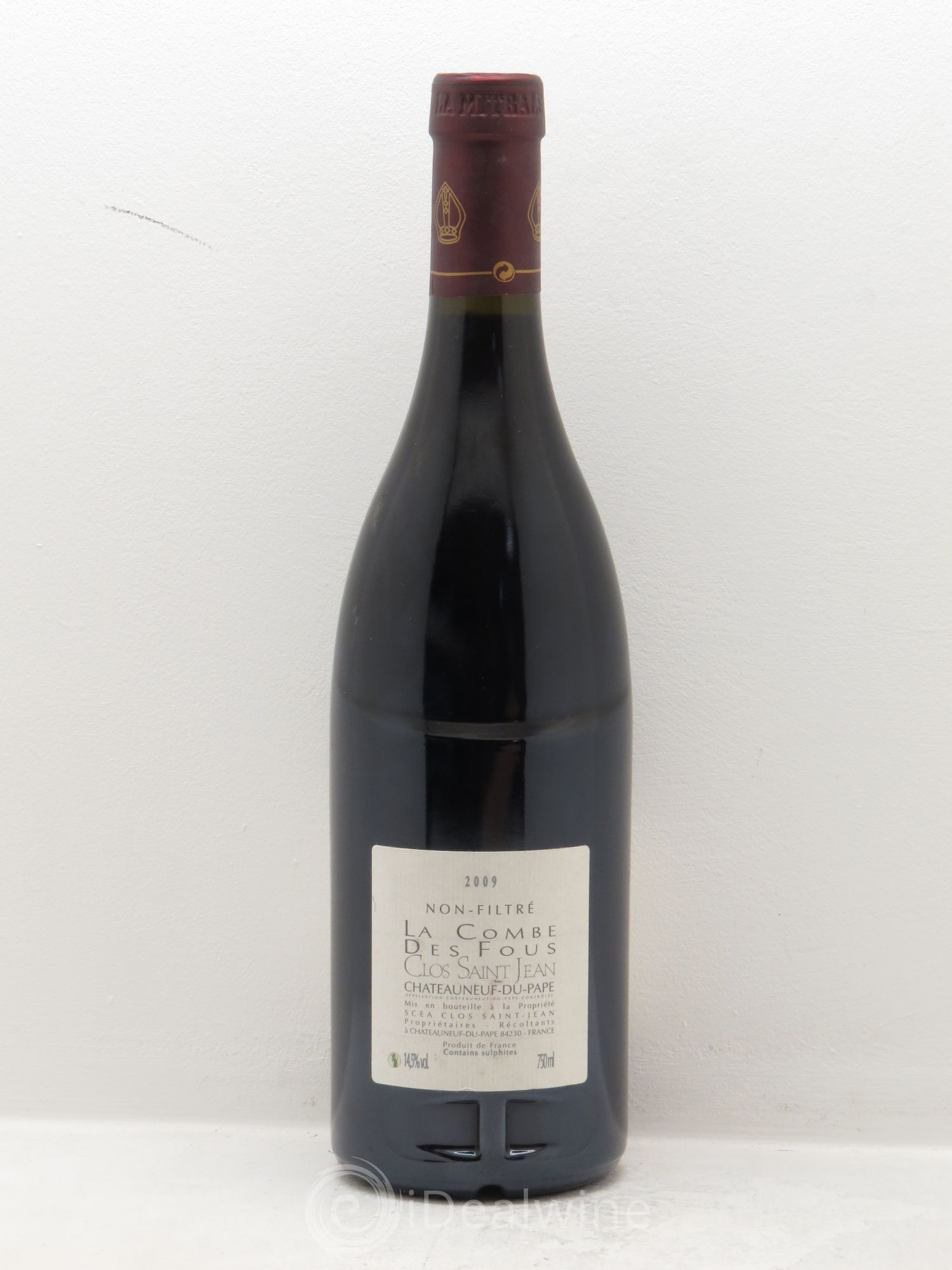 Châteauneuf-du-Pape Clos Saint-Jean La Combe des Fous Pascal et Vincent Maurel 2009 - Lot de 1 bouteille - 1