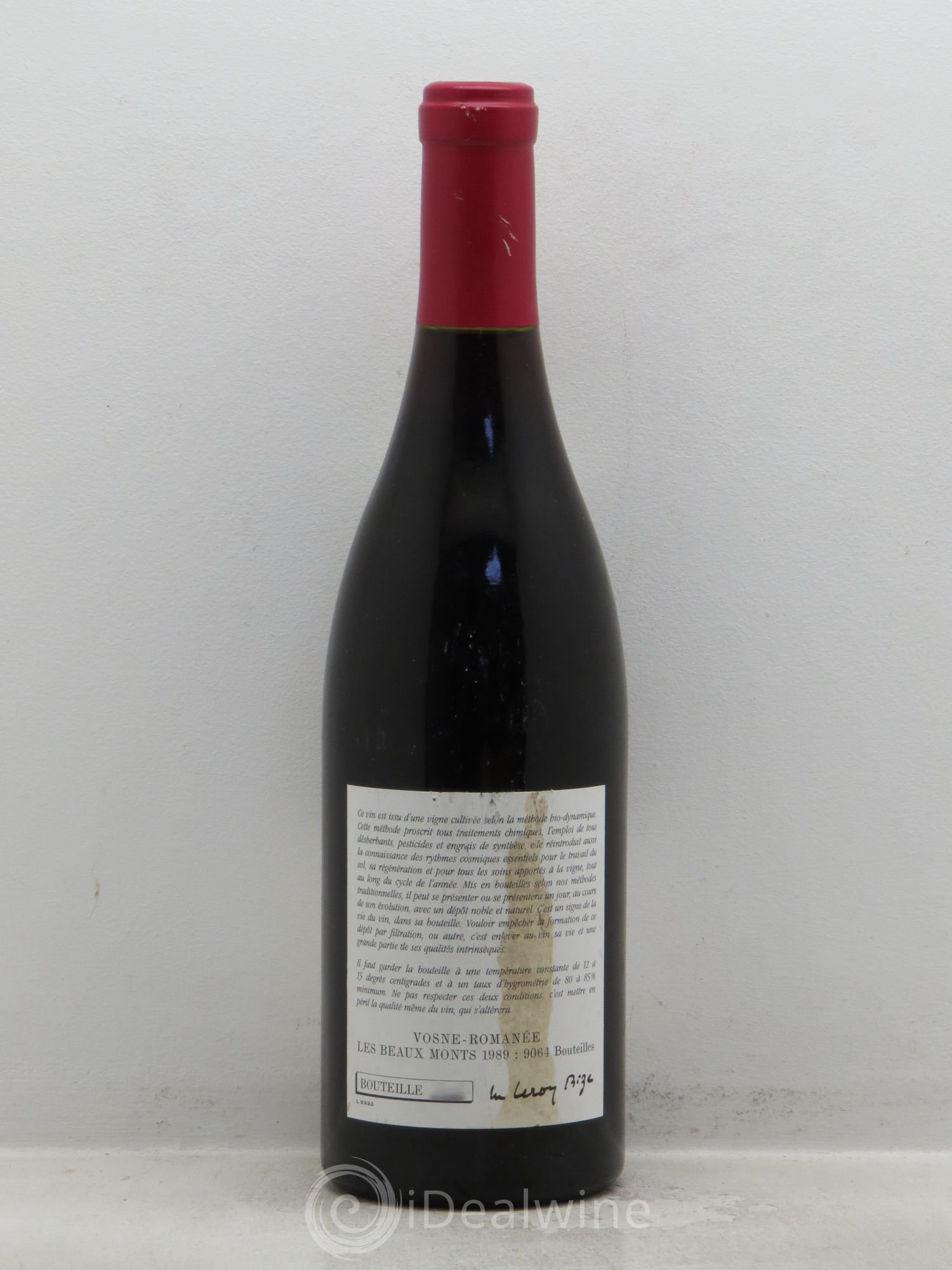 Vosne-Romanée Beaux Monts 1989 - Posten von 1 Flasche - 1