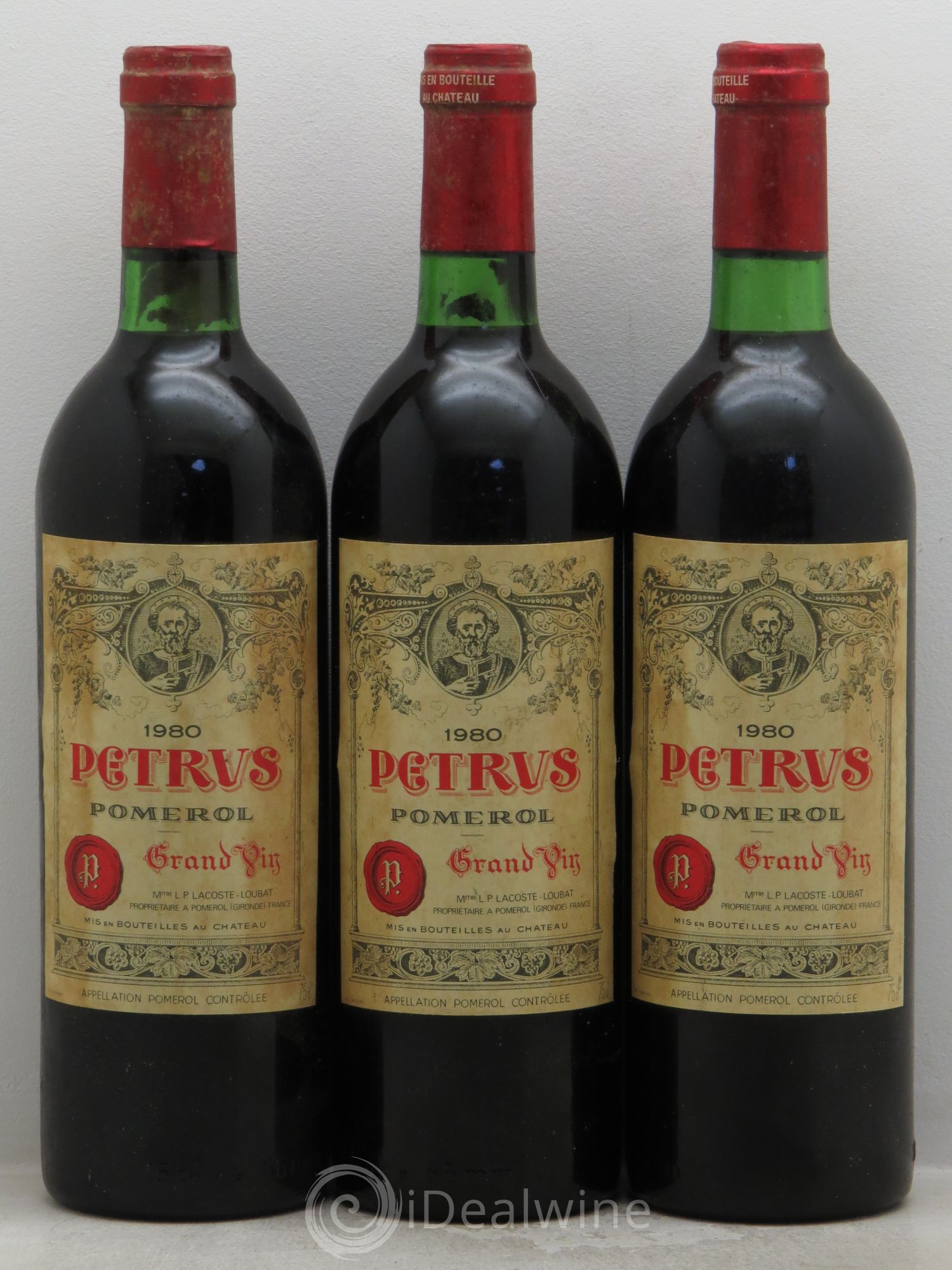 Petrus 1980 - Lot de 3 bouteilles - 0