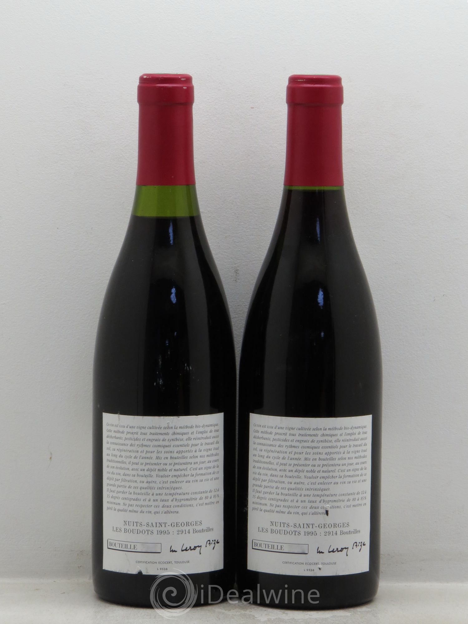Nuits-Saint-Georges Aux Boudots 1995 - Lot de 2 bouteilles - 1