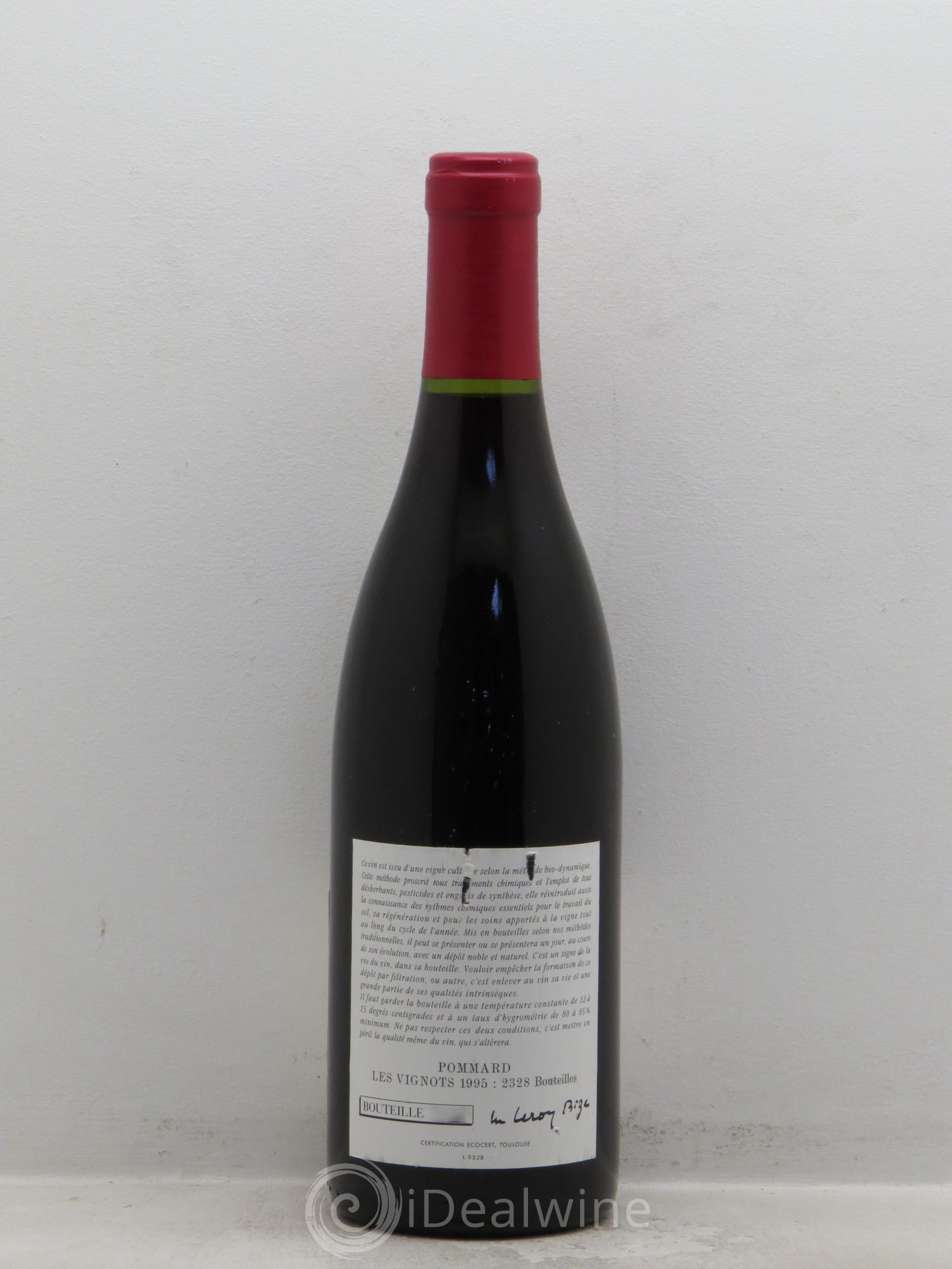 Pommard Les Vignots Leroy (Domaine) 1995 - Lot de 1 bouteille - 1