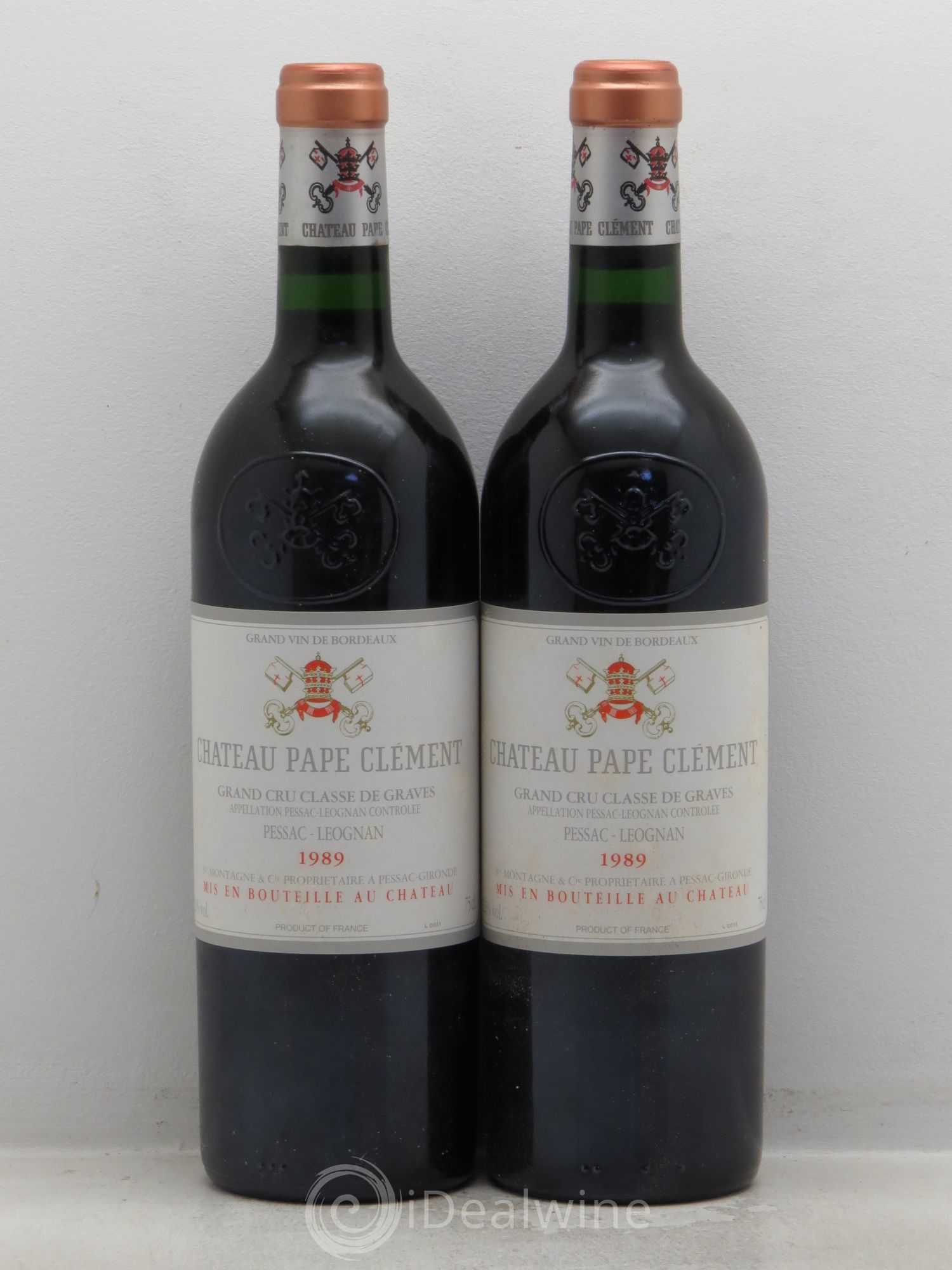 Château Pape Clément Cru Classé de Graves 1989 - Lot de 2 bouteilles - 0