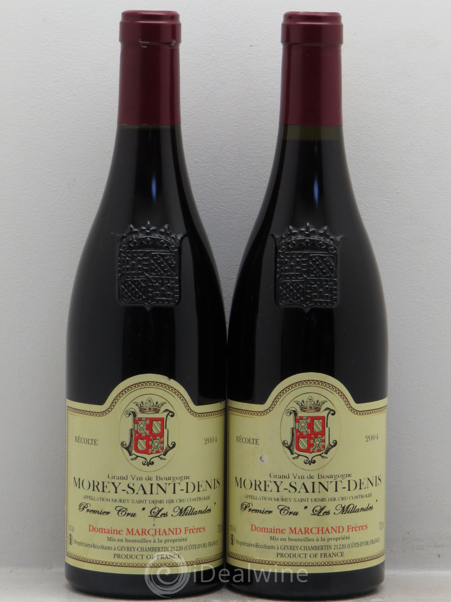 Morey-Saint-Denis 1er Cru Les Millandes Marchand Frères 2004 - Posten von 2 Flaschen - 0