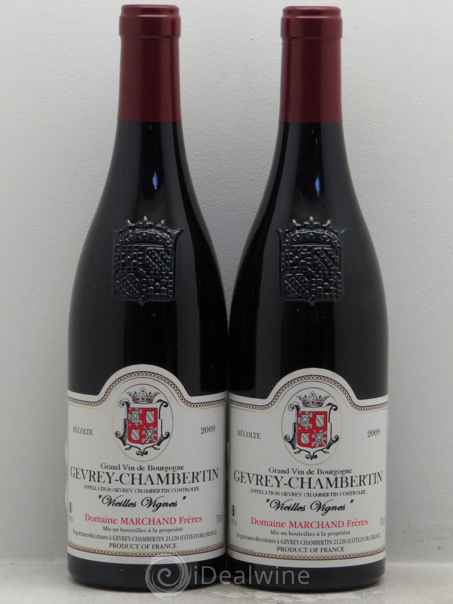 Gevrey-Chambertin Vieilles Vignes Marchand Frères 2009 - Lot de 2 bouteilles - 0