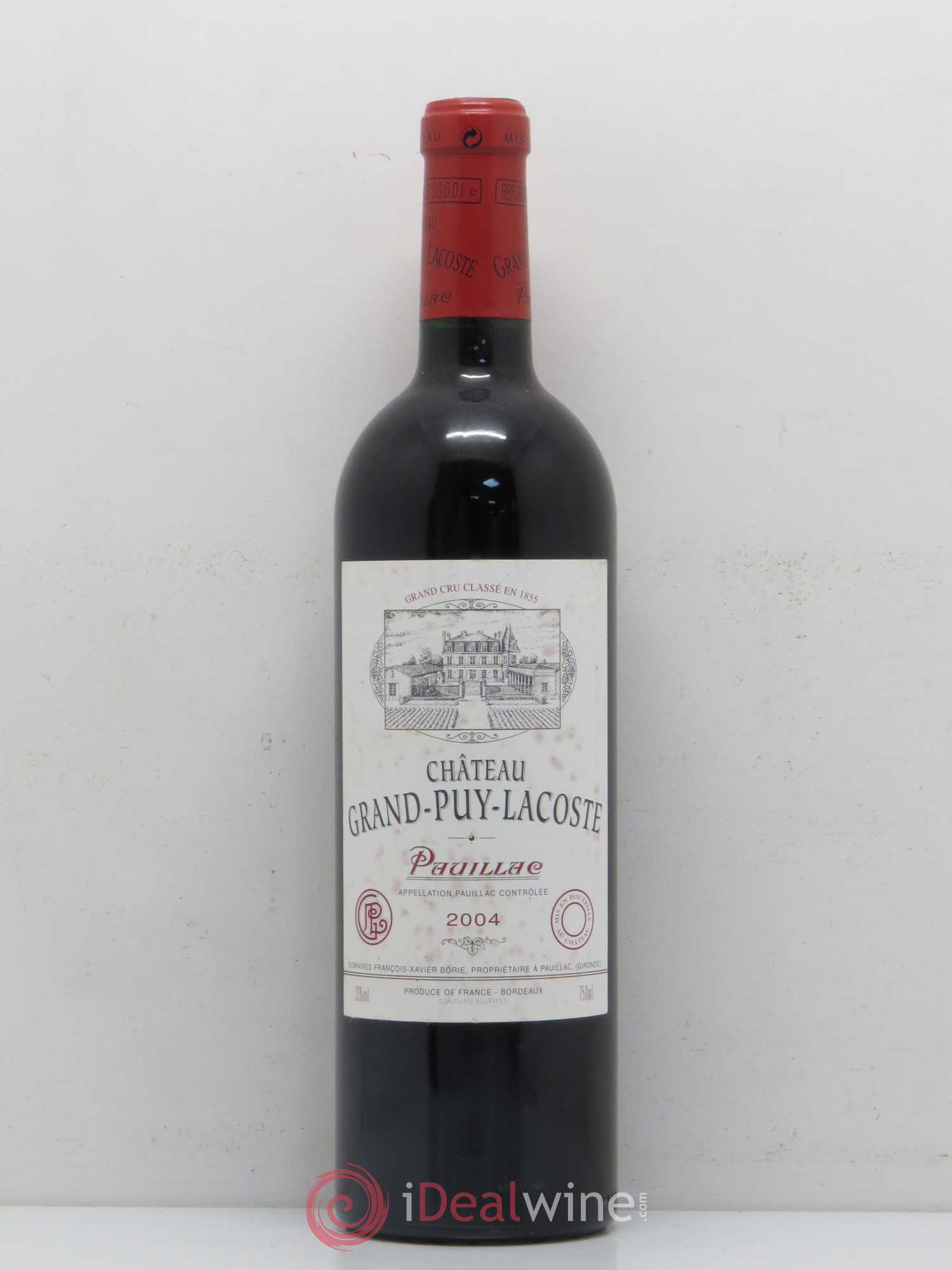 Château Grand Puy Lacoste 5ème Grand Cru Classé 2004 - Lot de 1 bouteille - 0