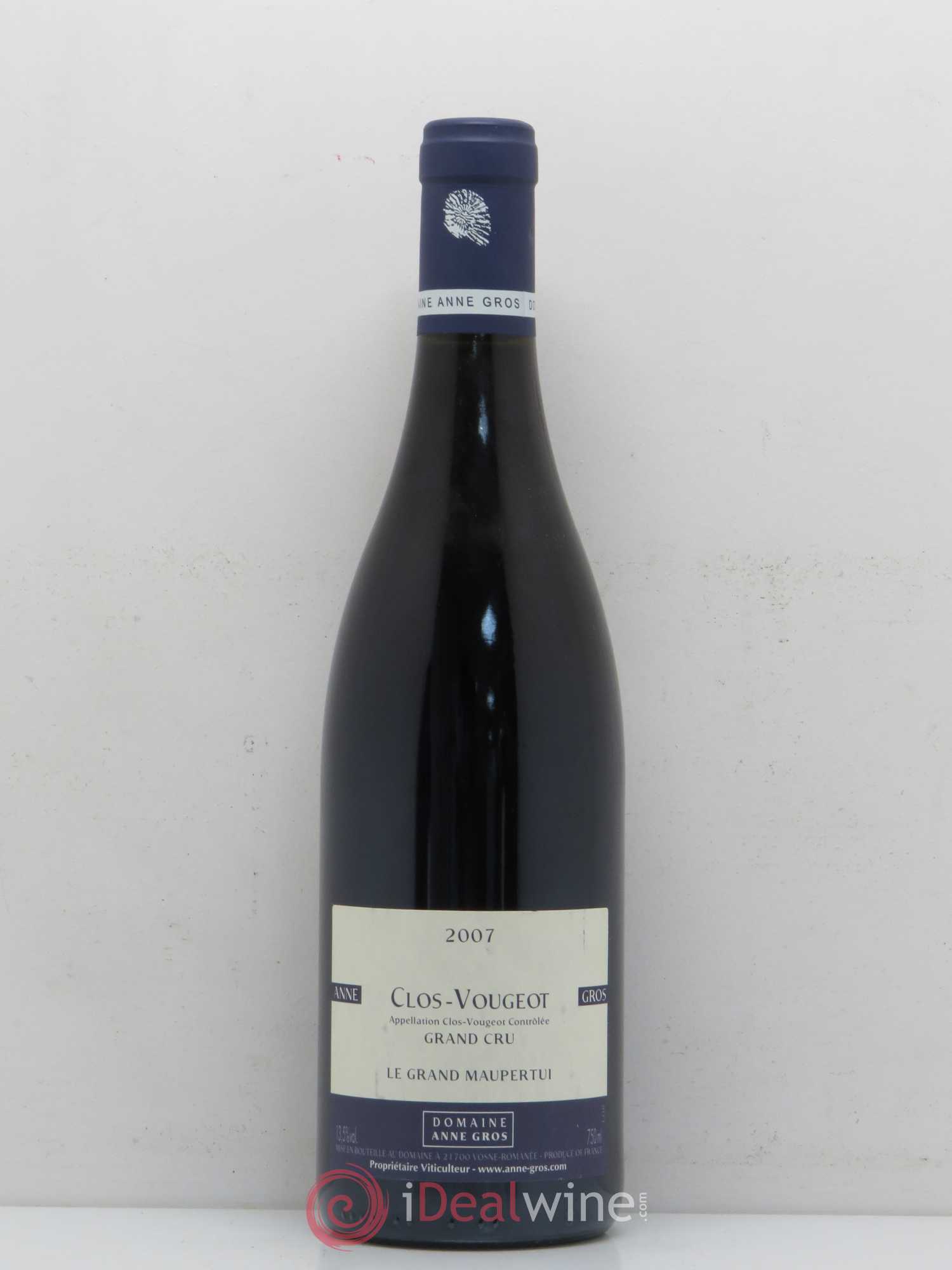 Clos de Vougeot Grand Cru Le Grand Maupertui Anne Gros 2007 - Lot de 1 bouteille - 0