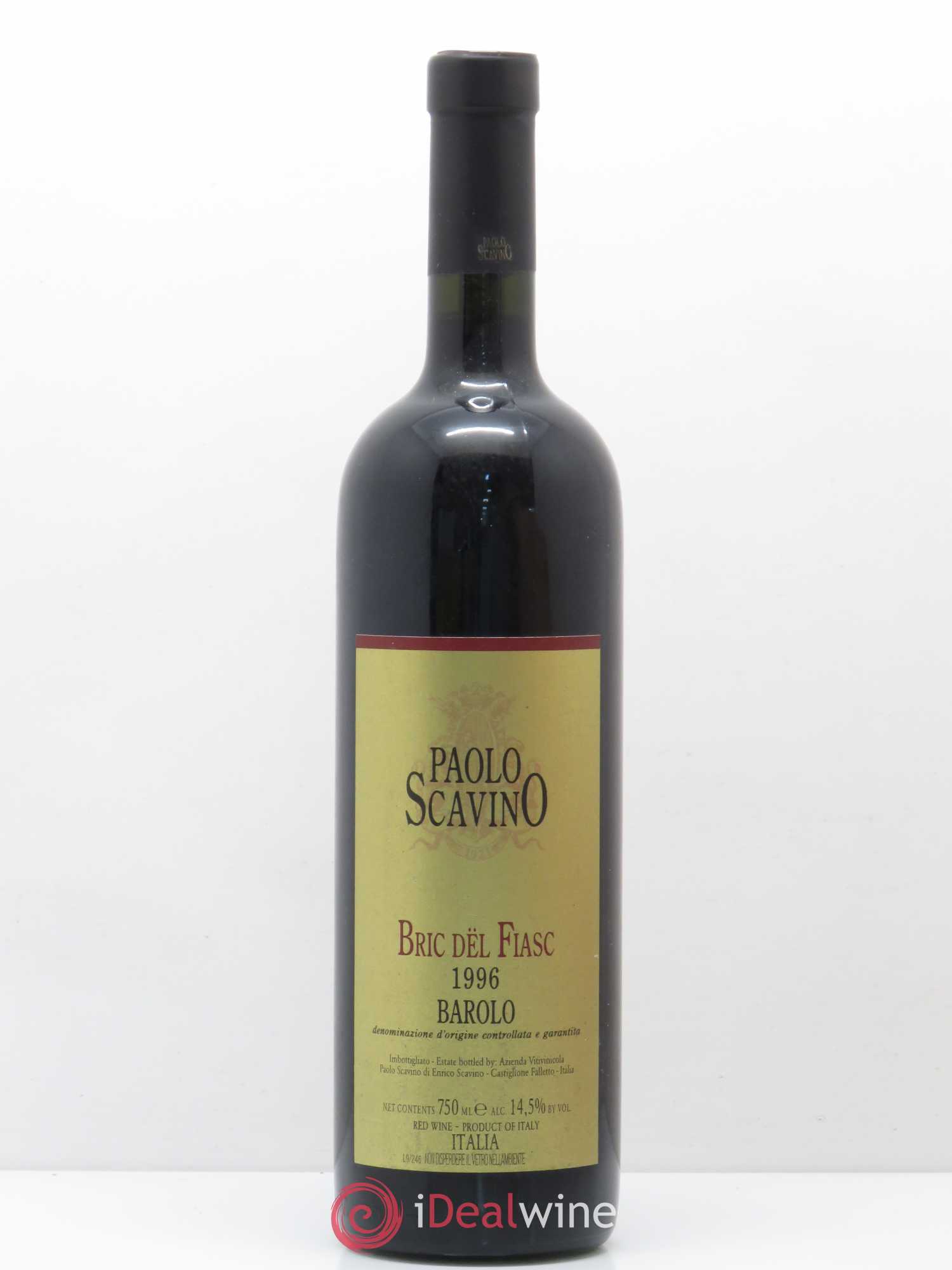 Barolo DOCG Bric del Fiasc Paolo Scavino 1996 - Lot de 1 bouteille - 0