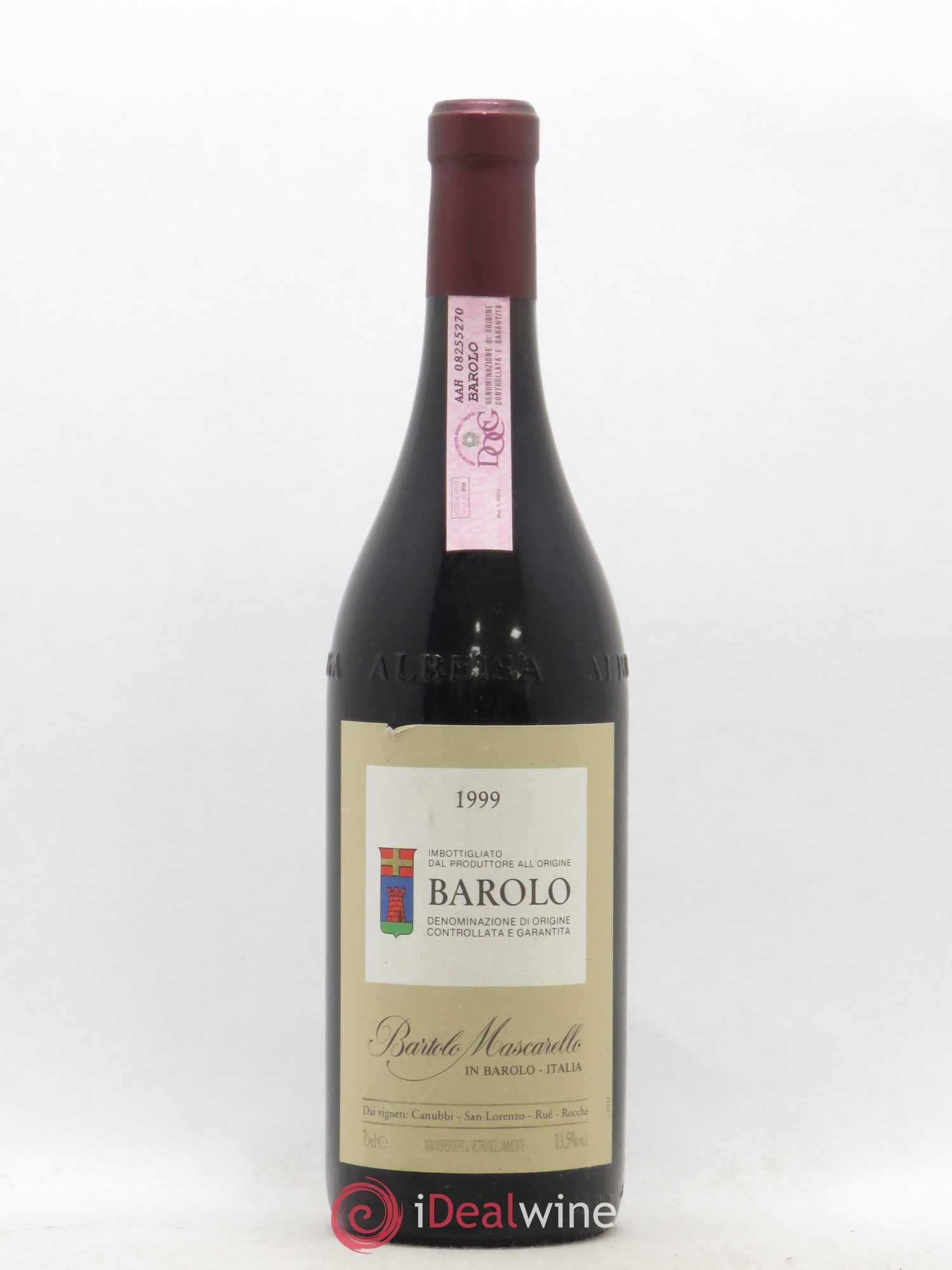 Barolo Bartolo Mascarello (sans prix de réserve) 1999 - Posten von 1 Flasche - 0