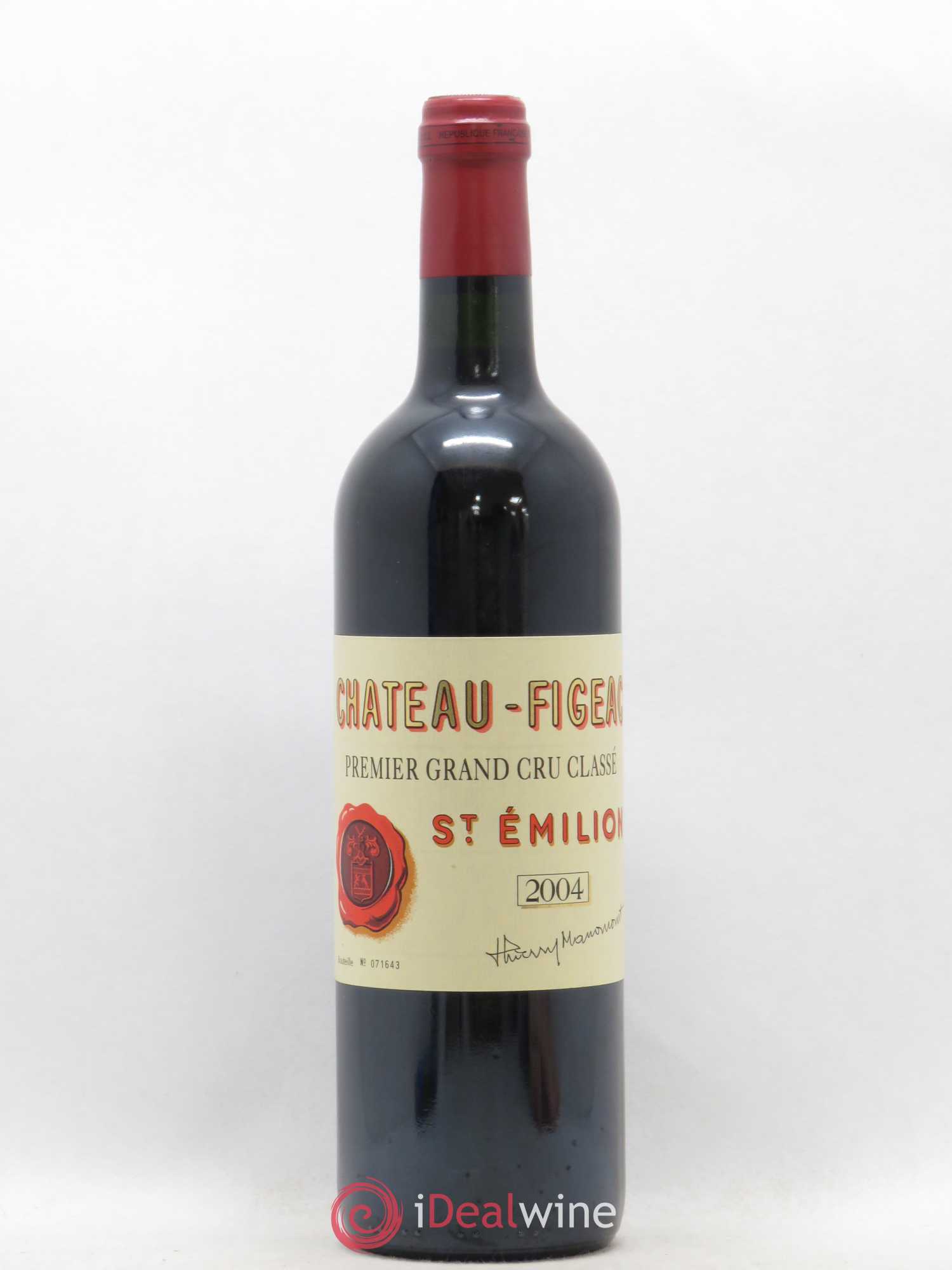 Château Figeac 1er Grand Cru Classé A (sans prix de réserve) 2004 - Lot de 1 bouteille - 0