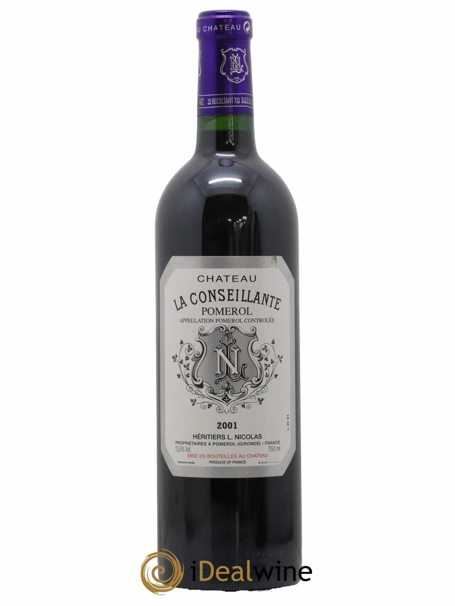 Château la Conseillante 2001 - Lot of 1 bottle - 0