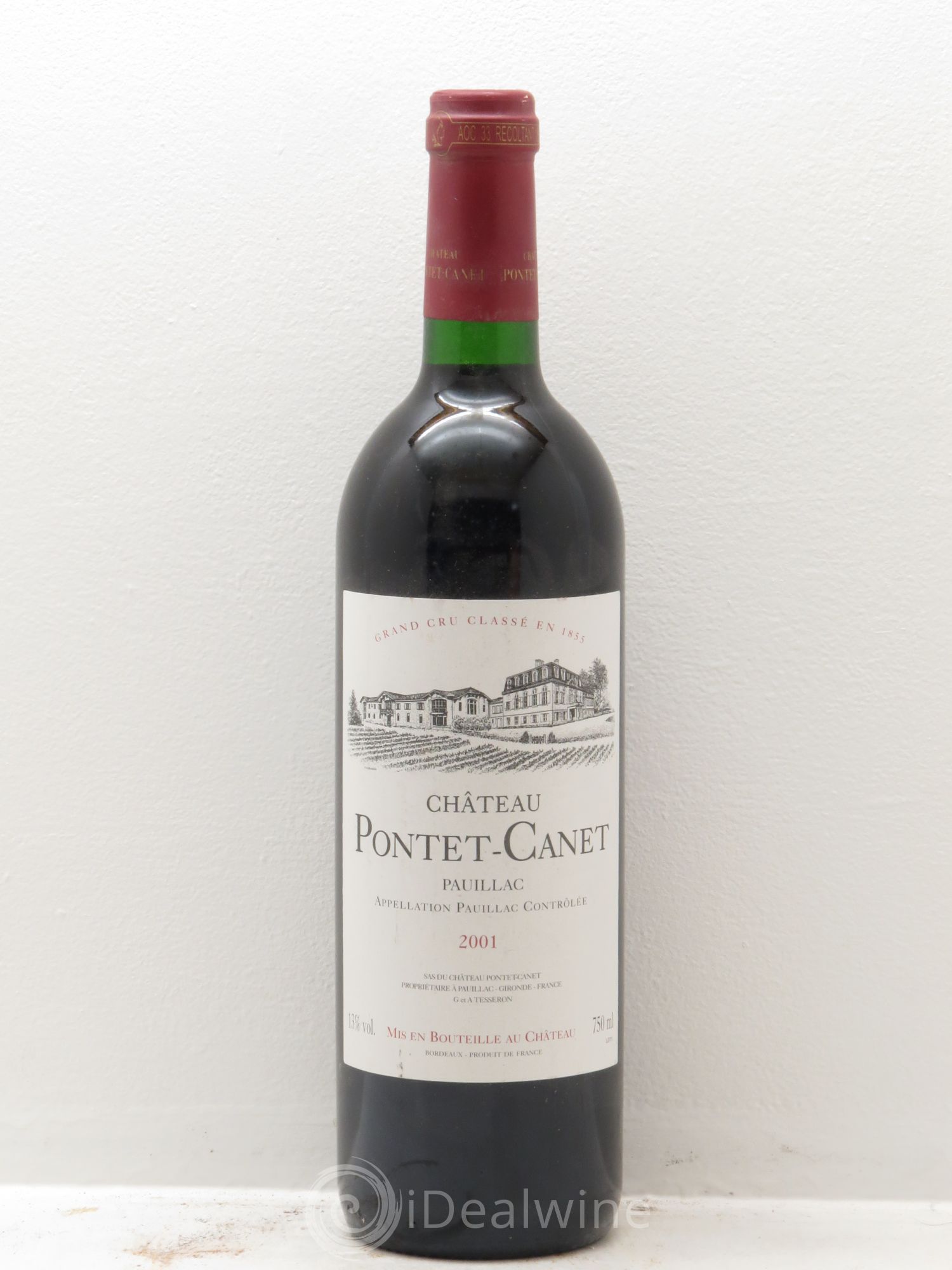 Château Pontet Canet 5ème Grand Cru Classé 2001 - Lot de 1 bouteille - 0