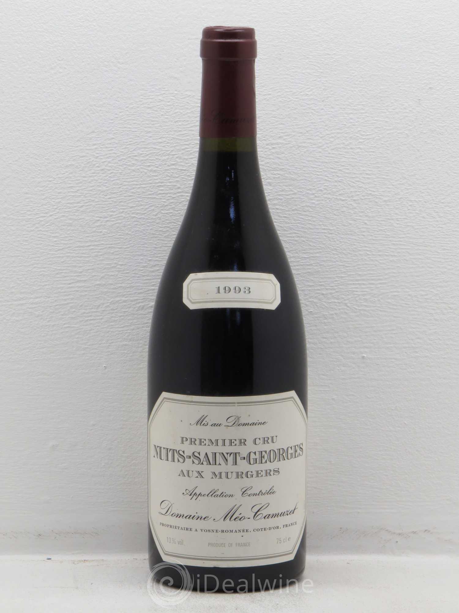 Nuits-Saint-Georges 1er Cru Aux Murgers Méo-Camuzet (Domaine) 1993 - Lot de 1 bouteille - 0